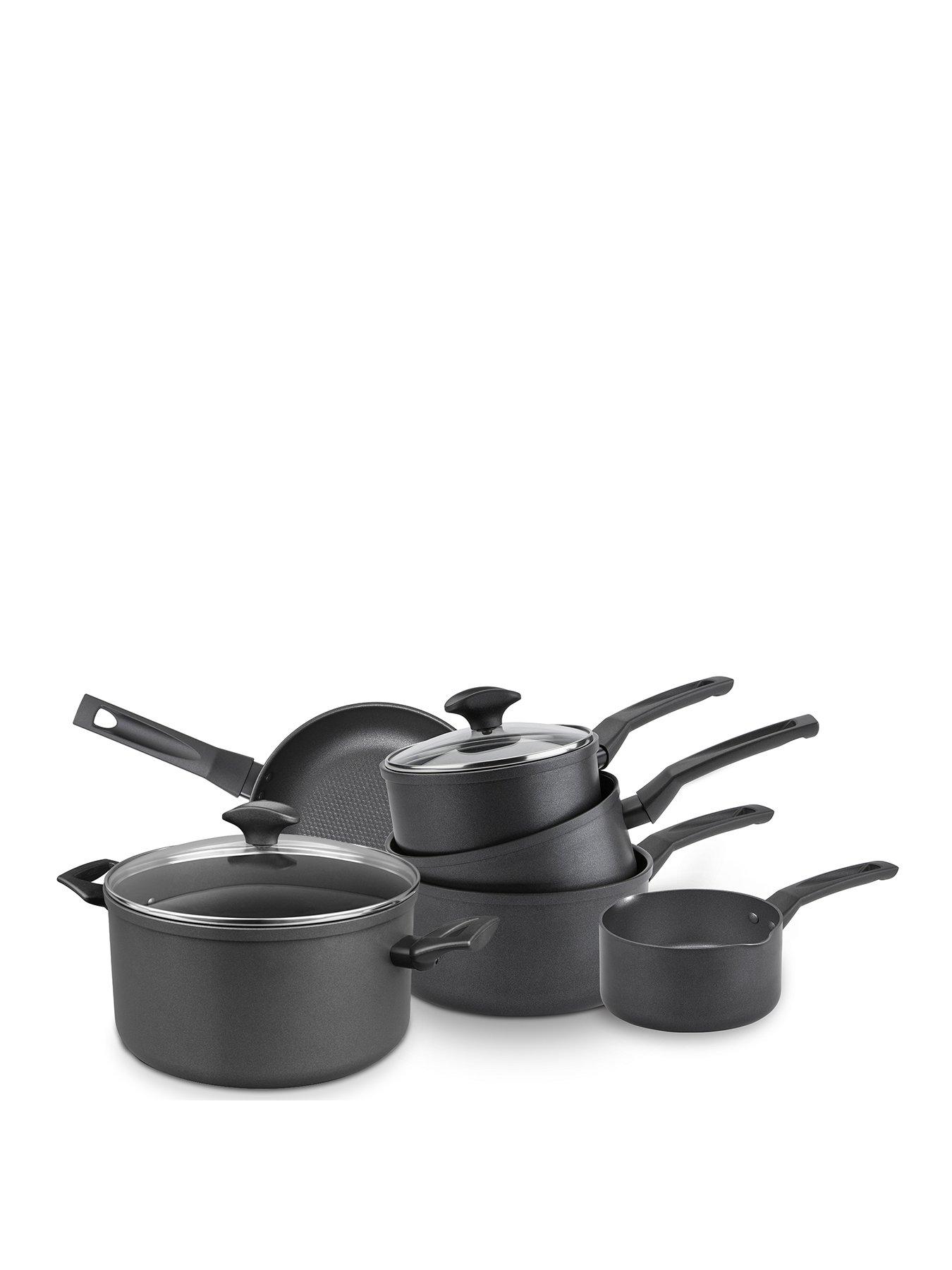 Image 1 of 6 of Prestige 9x tougher Easy Release Non Stick Induction 6 Piece Saucepan, Frying pan and Stock pot 6 piece set