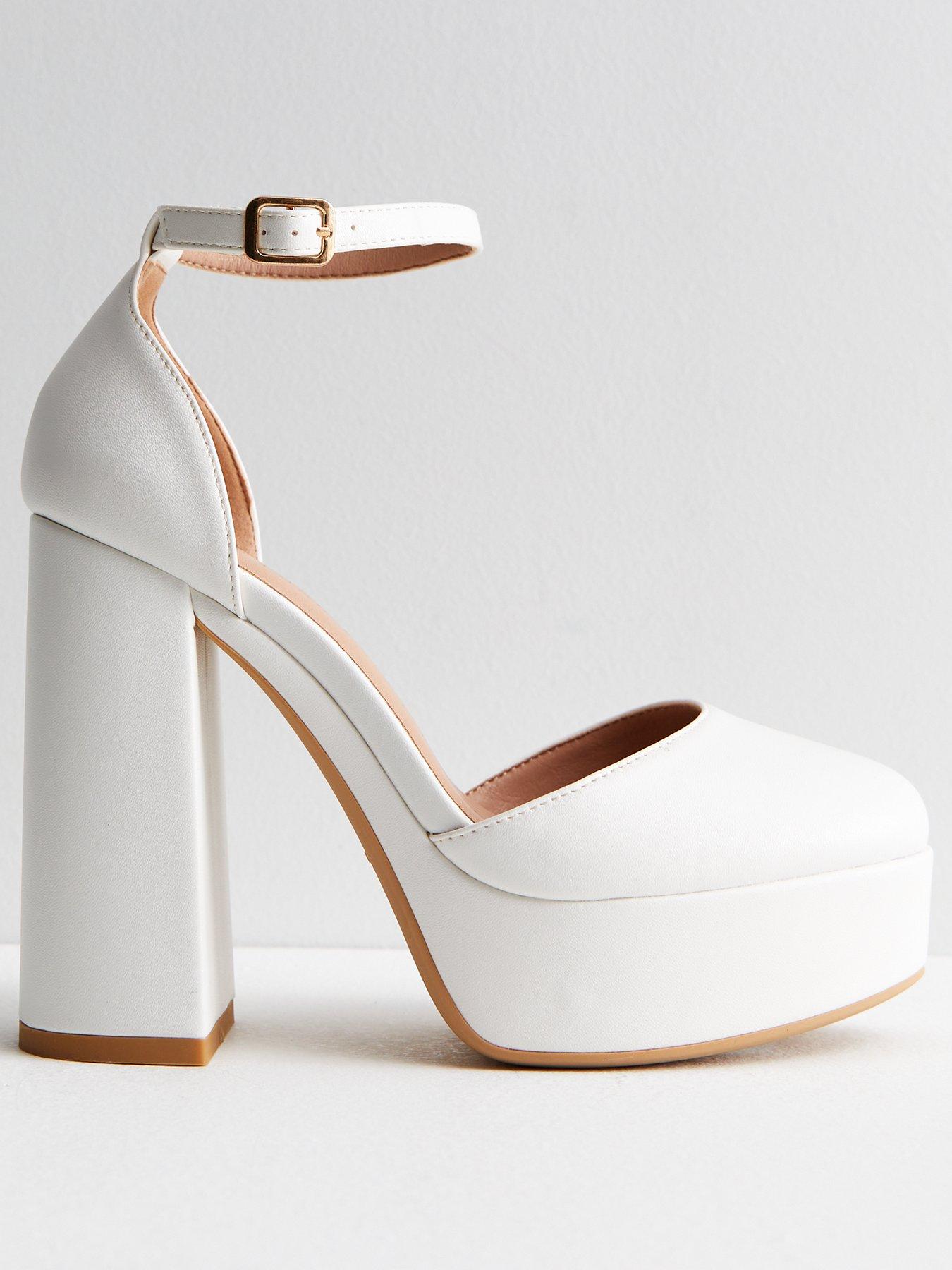 Platform court shoes shop with block heel