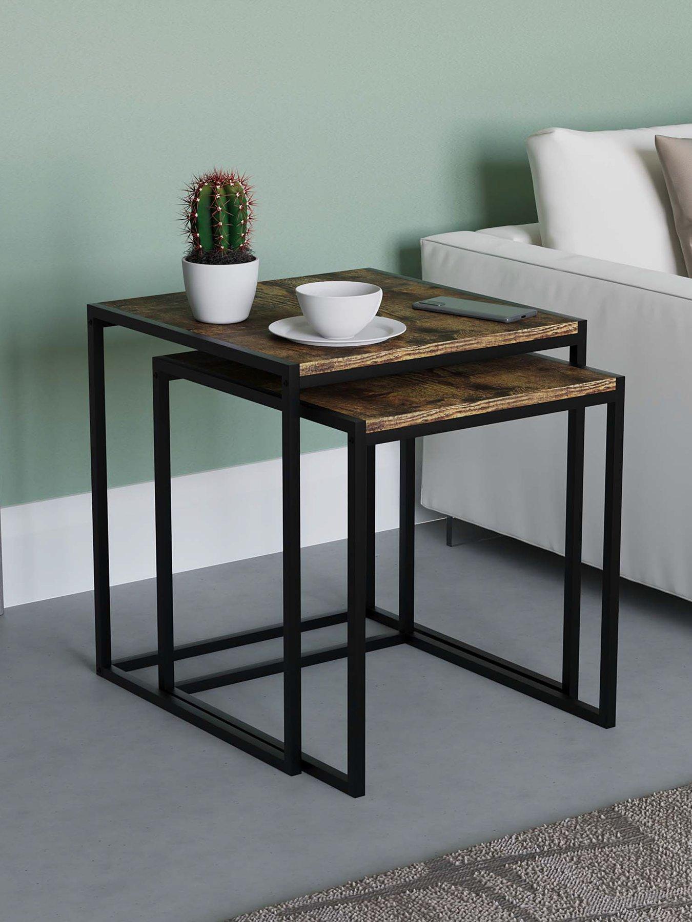 Image 1 of 6 of Vida Designs Brooklyn Nest of 2 Tables - Dark Oak
