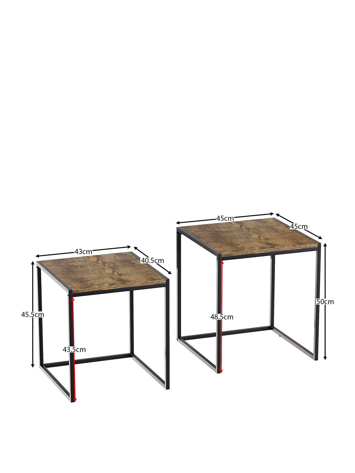 Image 2 of 6 of Vida Designs Brooklyn Nest of 2 Tables - Dark Oak