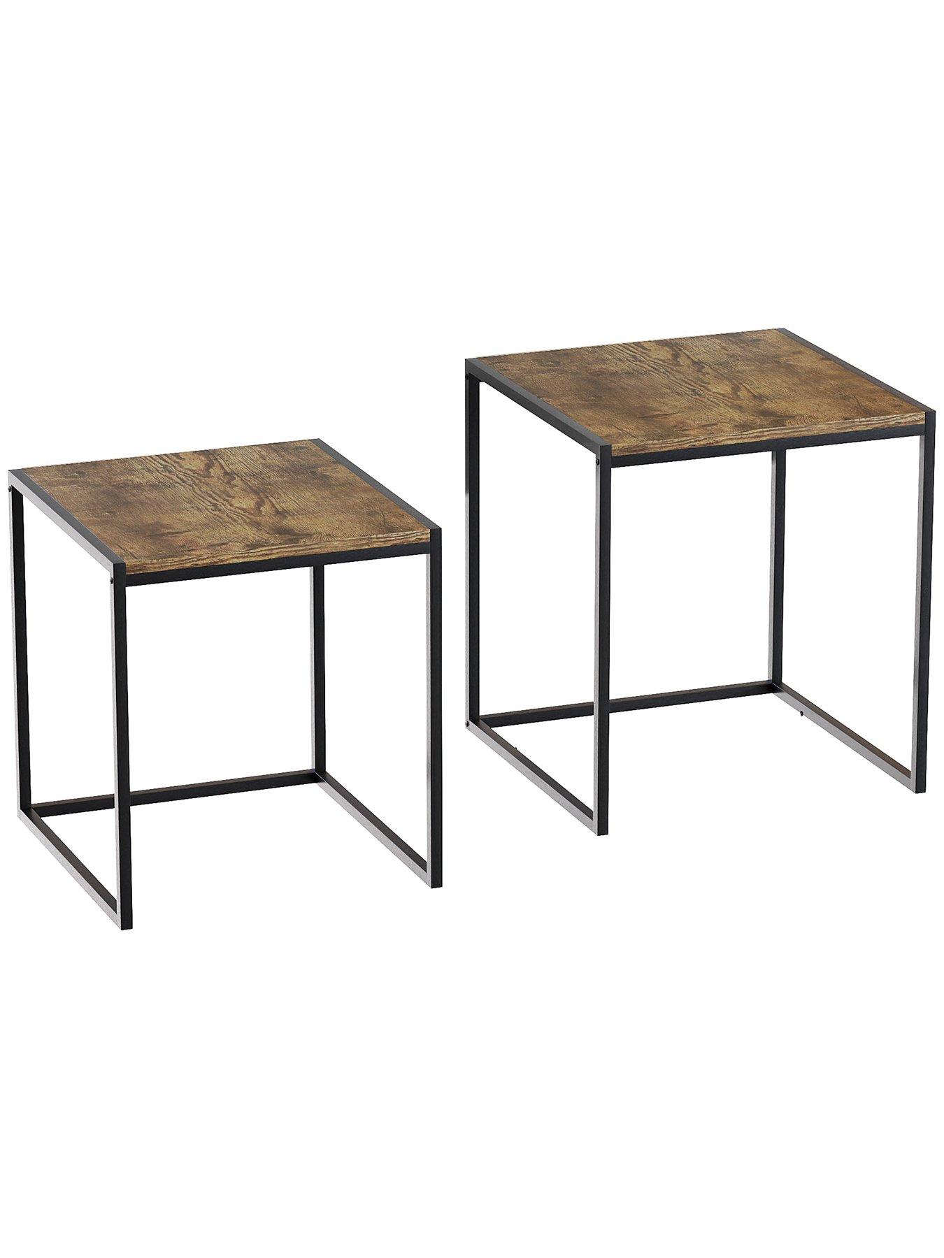 Image 6 of 6 of Vida Designs Brooklyn Nest of 2 Tables - Dark Oak