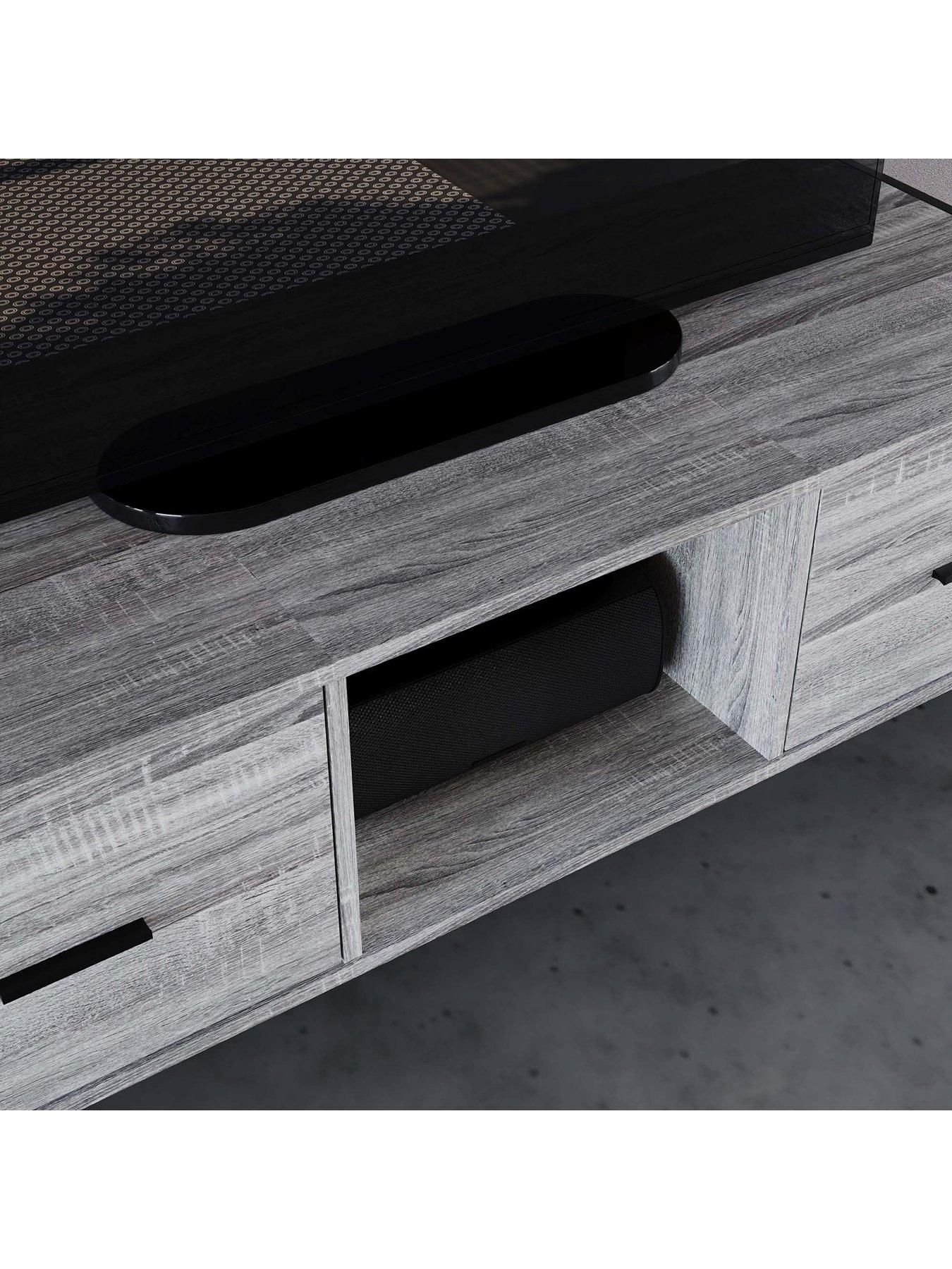 Image 4 of 6 of Vida Designs Brooklyn 2 Drawer TV Unit - fits up to 50/60 inch TV - Grey Oak