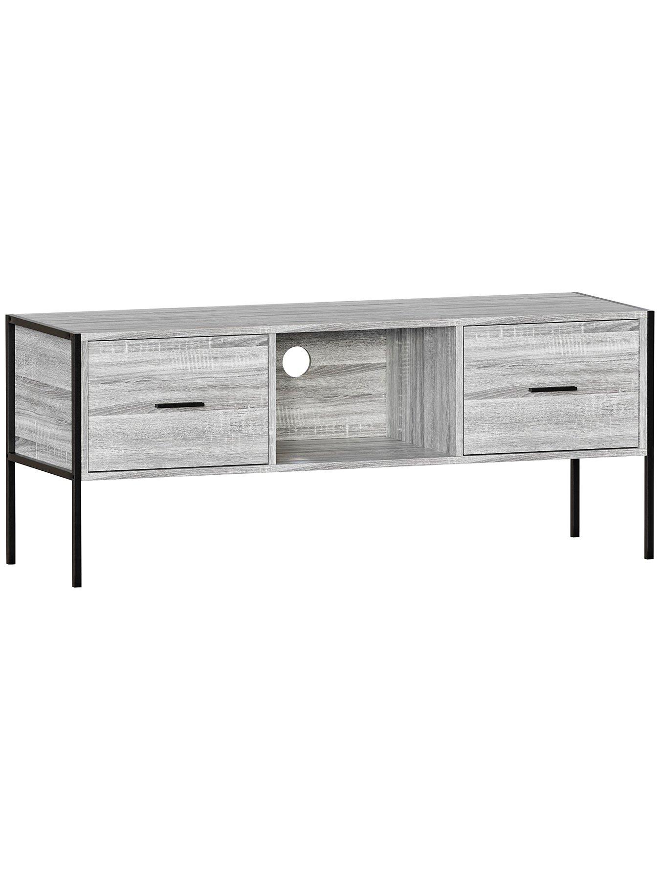 Image 6 of 6 of Vida Designs Brooklyn 2 Drawer TV Unit - fits up to 50/60 inch TV - Grey Oak