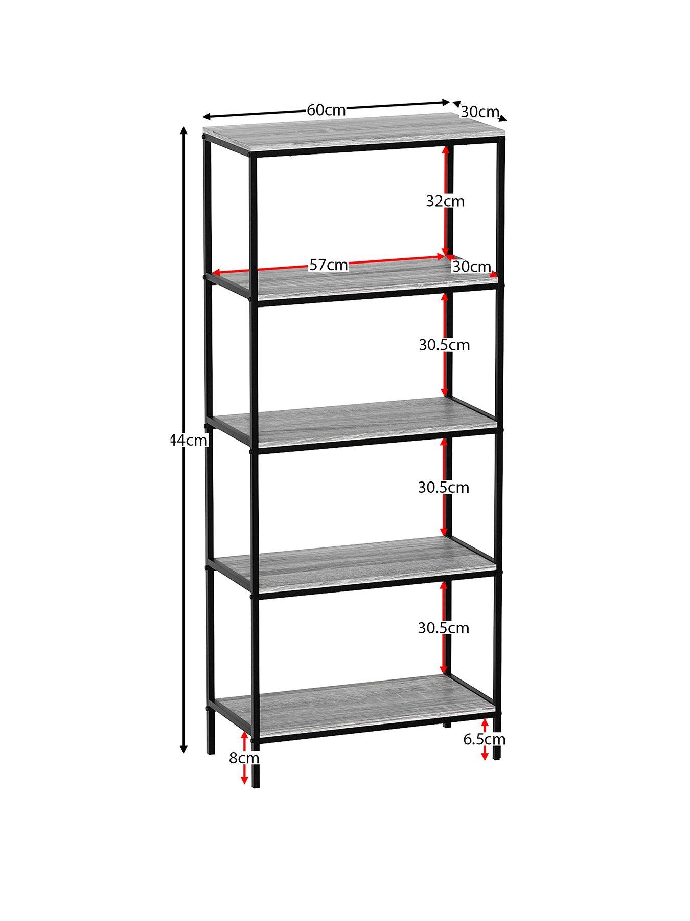 vida-designs-brooklyn-5-tier-bookcase-grey-oakstillFront