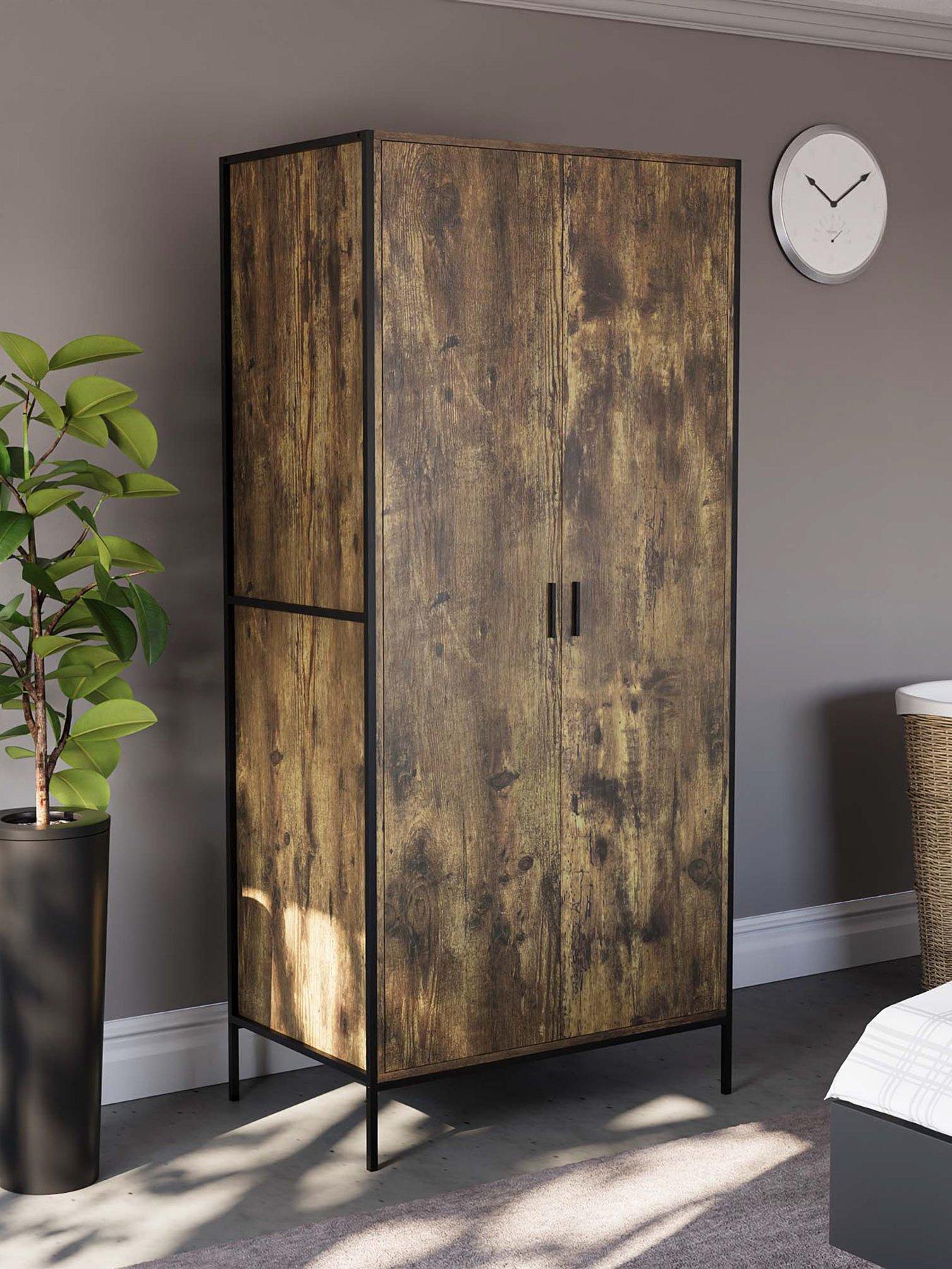 undefined Brooklyn 2 Door Wardrobe - Dark Oak