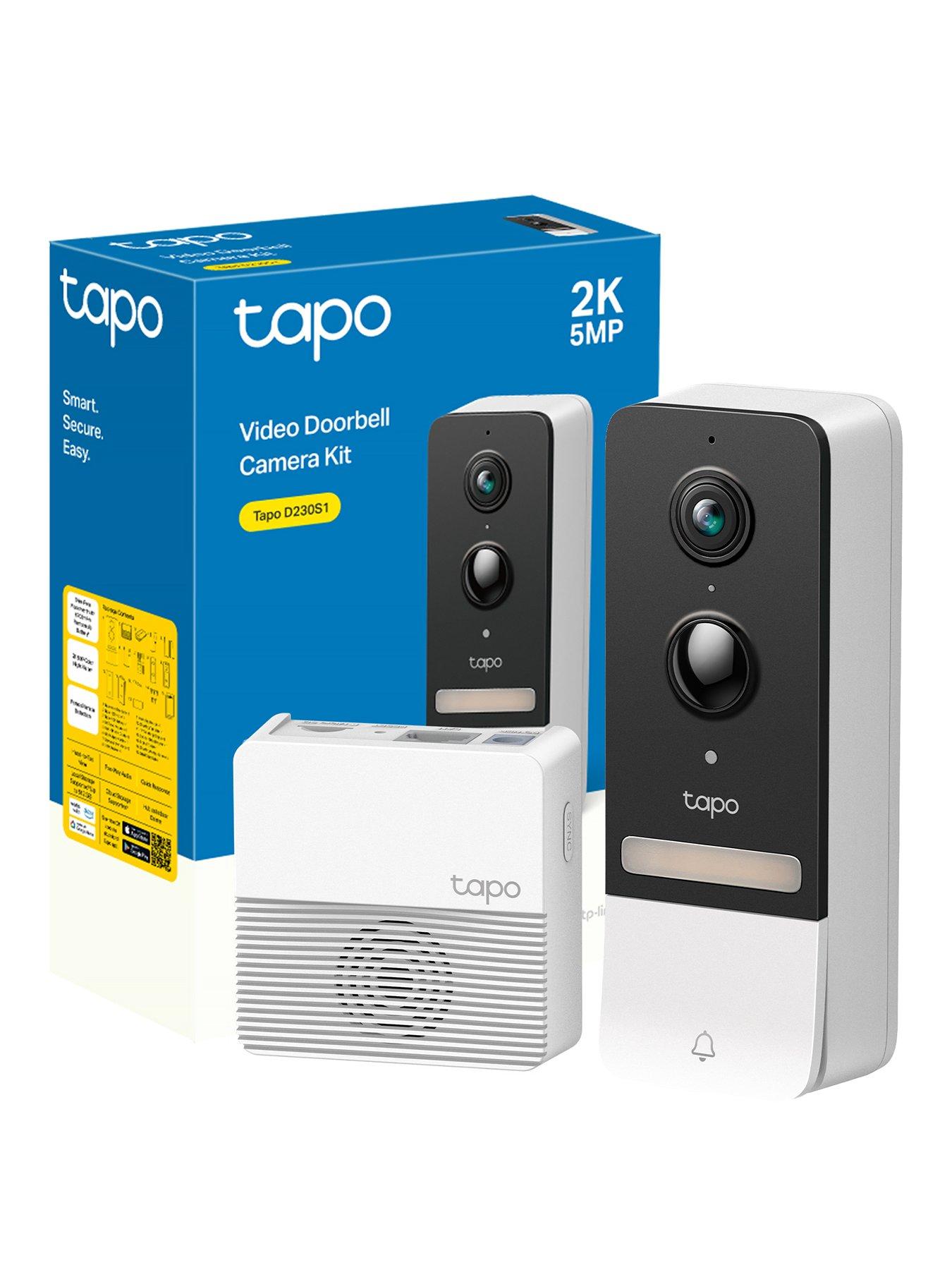 Image 1 of 7 of TP Link Tapo D230S1 2K Video Doorbell &amp; Chime (Camera Hub), No Monthly Fee, Head-to-Toe View