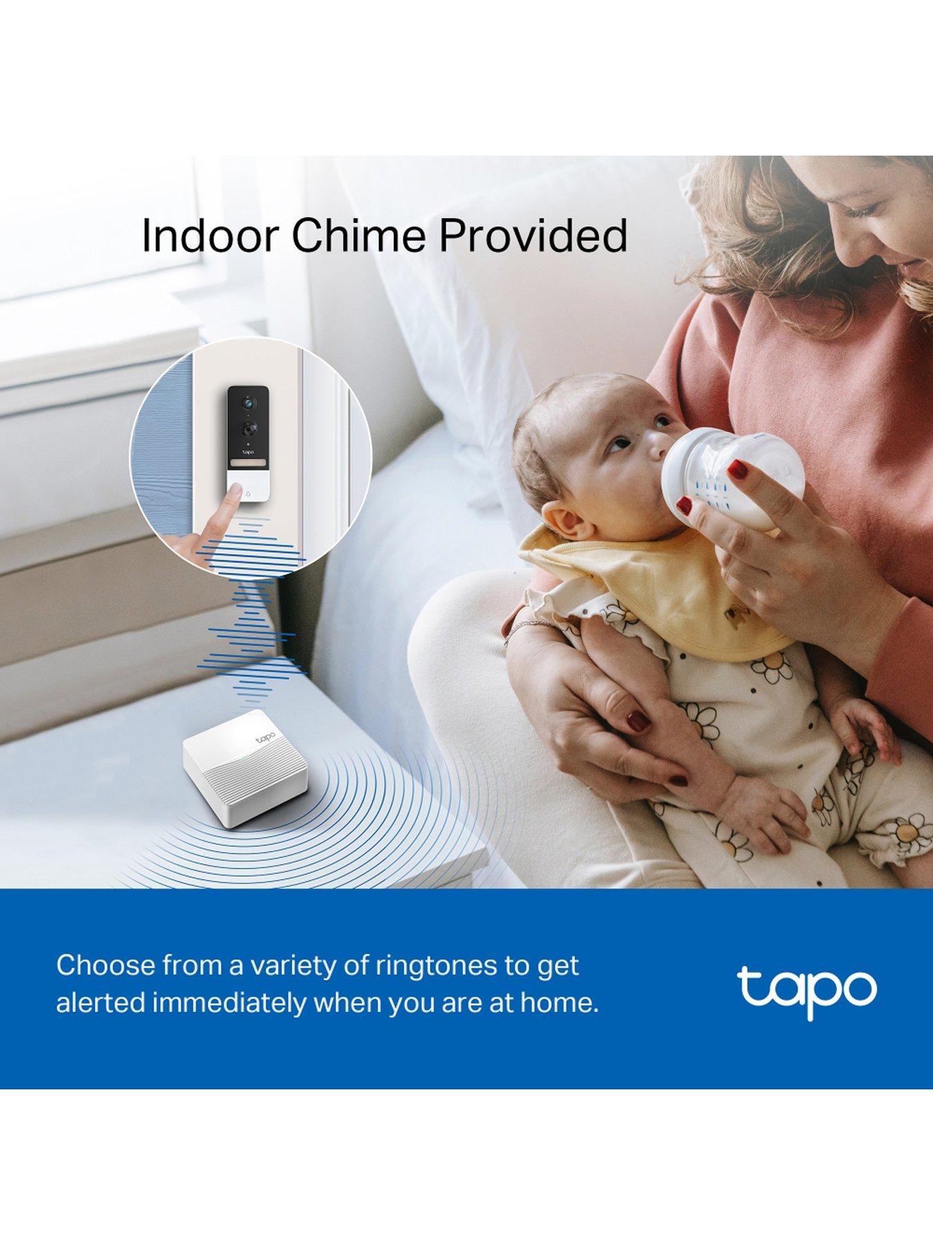 Image 4 of 7 of TP Link Tapo D230S1 2K Video Doorbell &amp; Chime (Camera Hub), No Monthly Fee, Head-to-Toe View