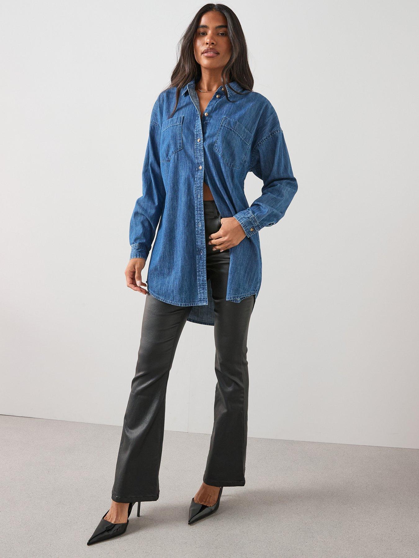 Everyday Longline Boyfriend Denim Shirt Very Ireland