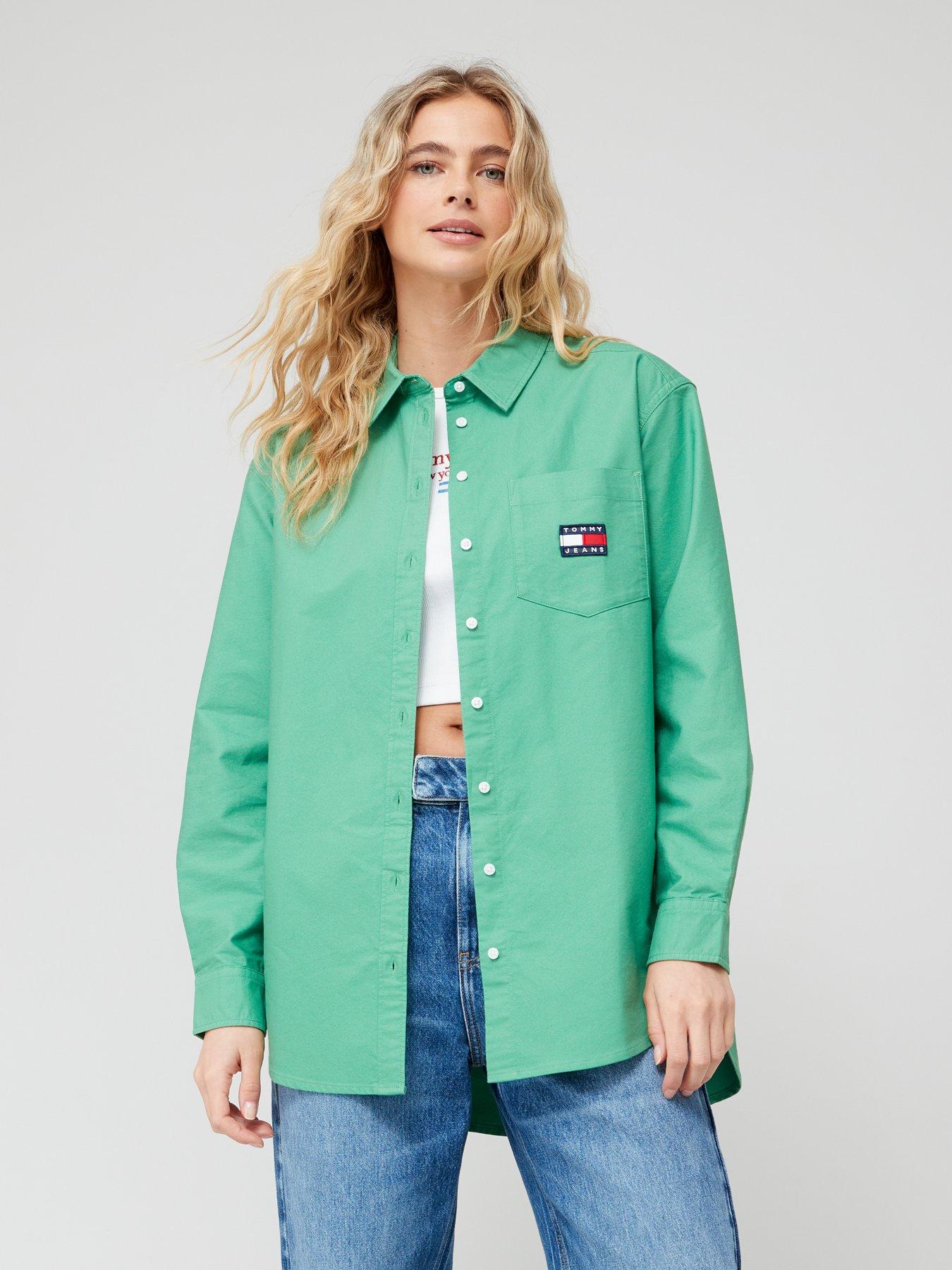 Tommy Jeans Boyfriend Shirt Green Very Ireland