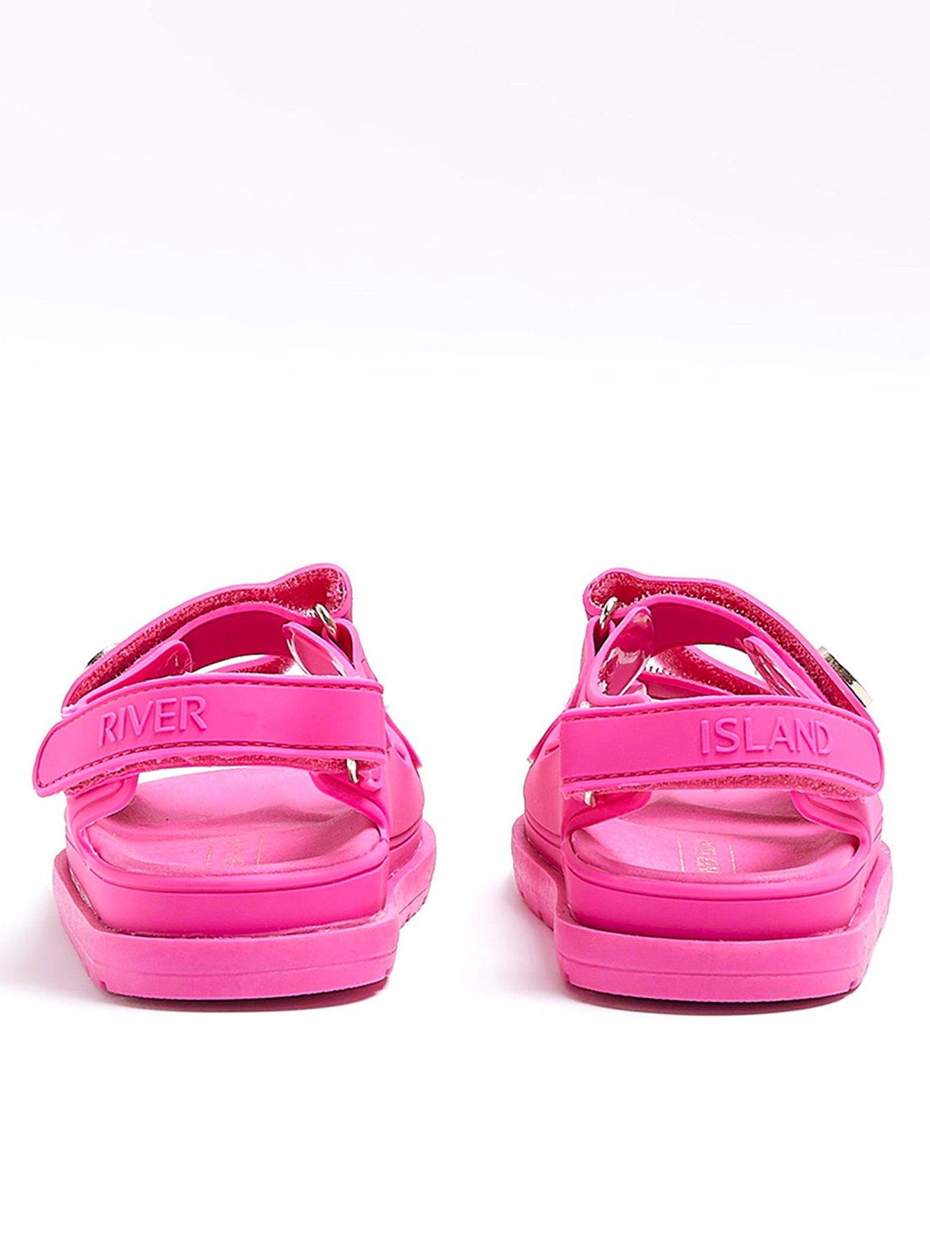 Neon pink 2025 jelly sandals