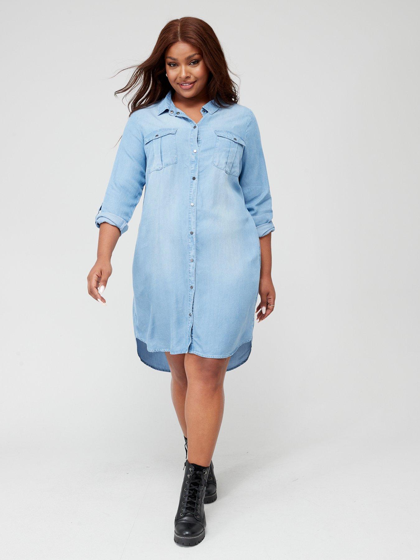 Curve denim outlet dress