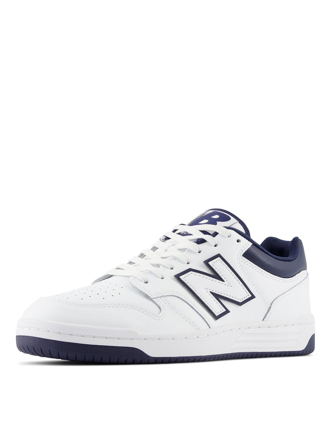 New Balance Mens 480L Trainers White Navy Very Ireland