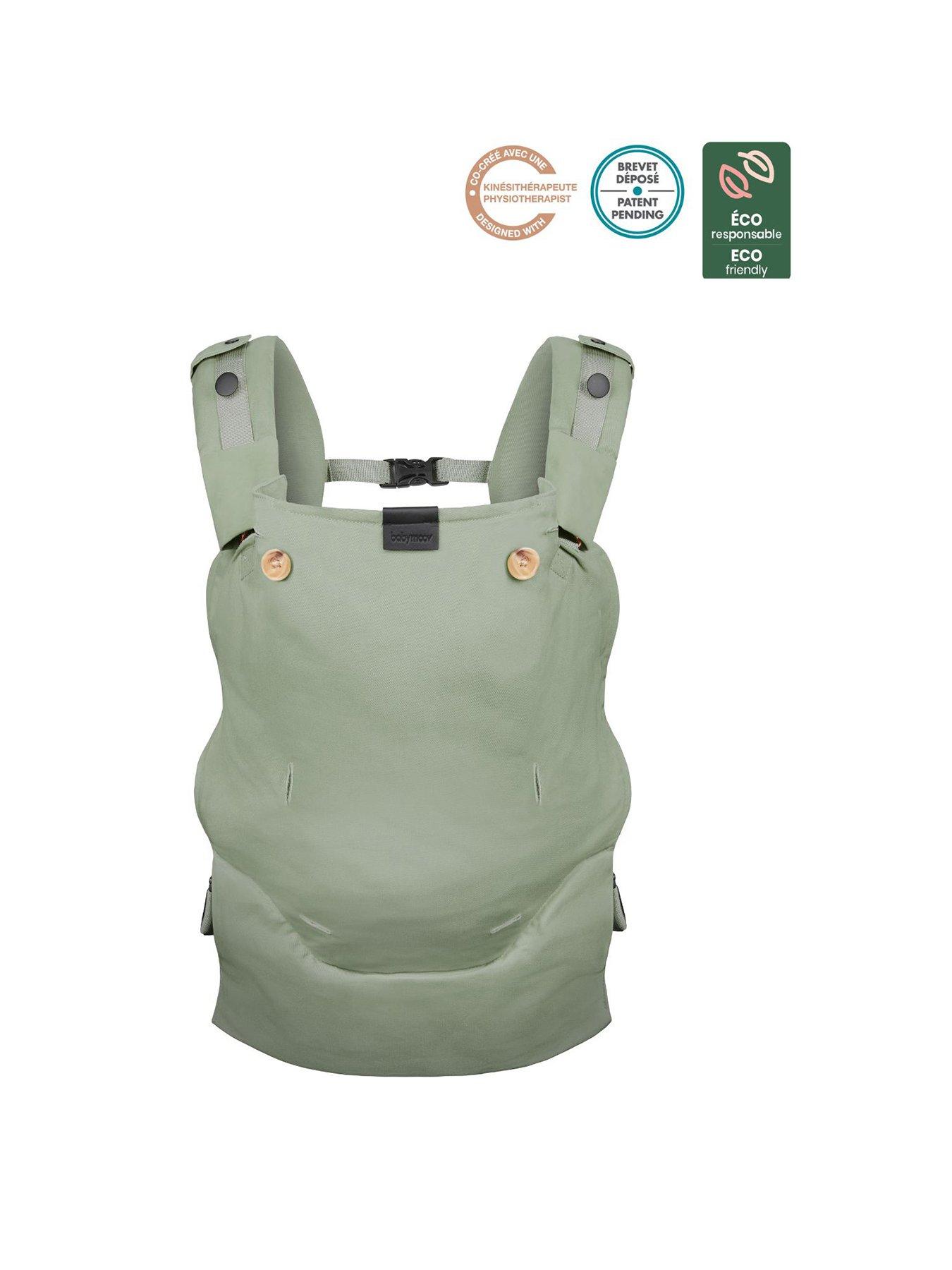 Image 1 of 8 of Babymoov Moov &amp; Boost 2-in-1 Newborn Baby Carrier and Booster Seat - Sage