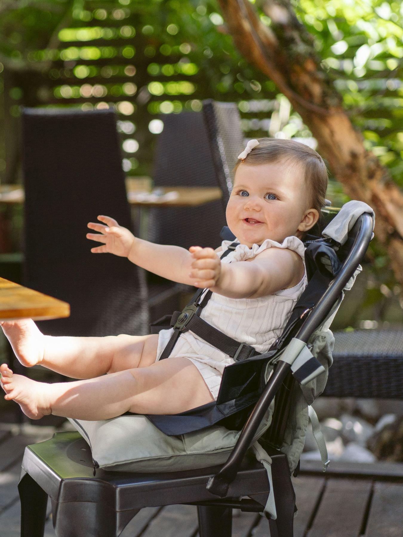 Image 4 of 8 of Babymoov Moov &amp; Boost 2-in-1 Newborn Baby Carrier and Booster Seat - Sage