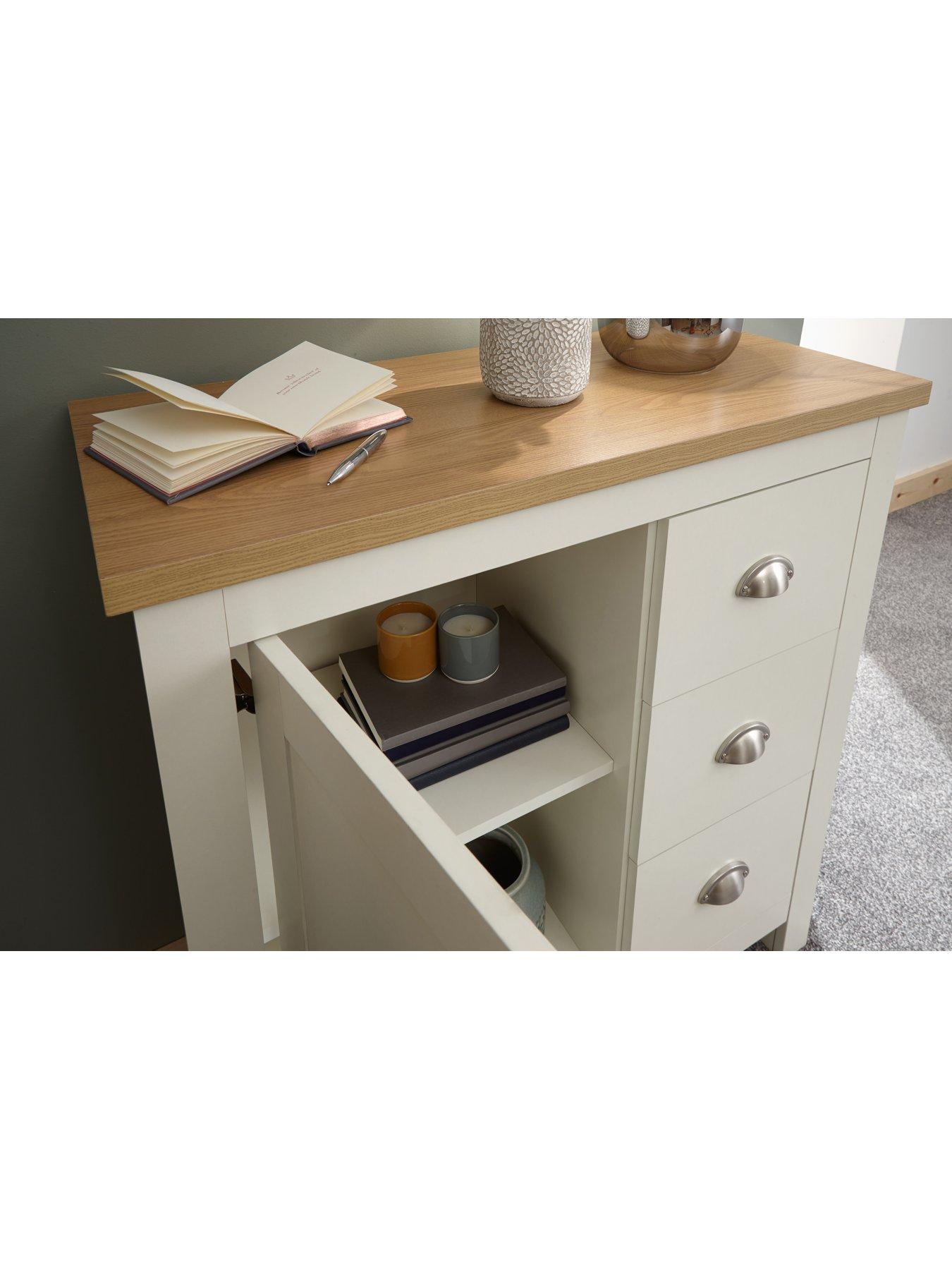 Image 4 of 5 of GFW Lancaster 1 Door, 3 Drawer Multi Unit - Cream