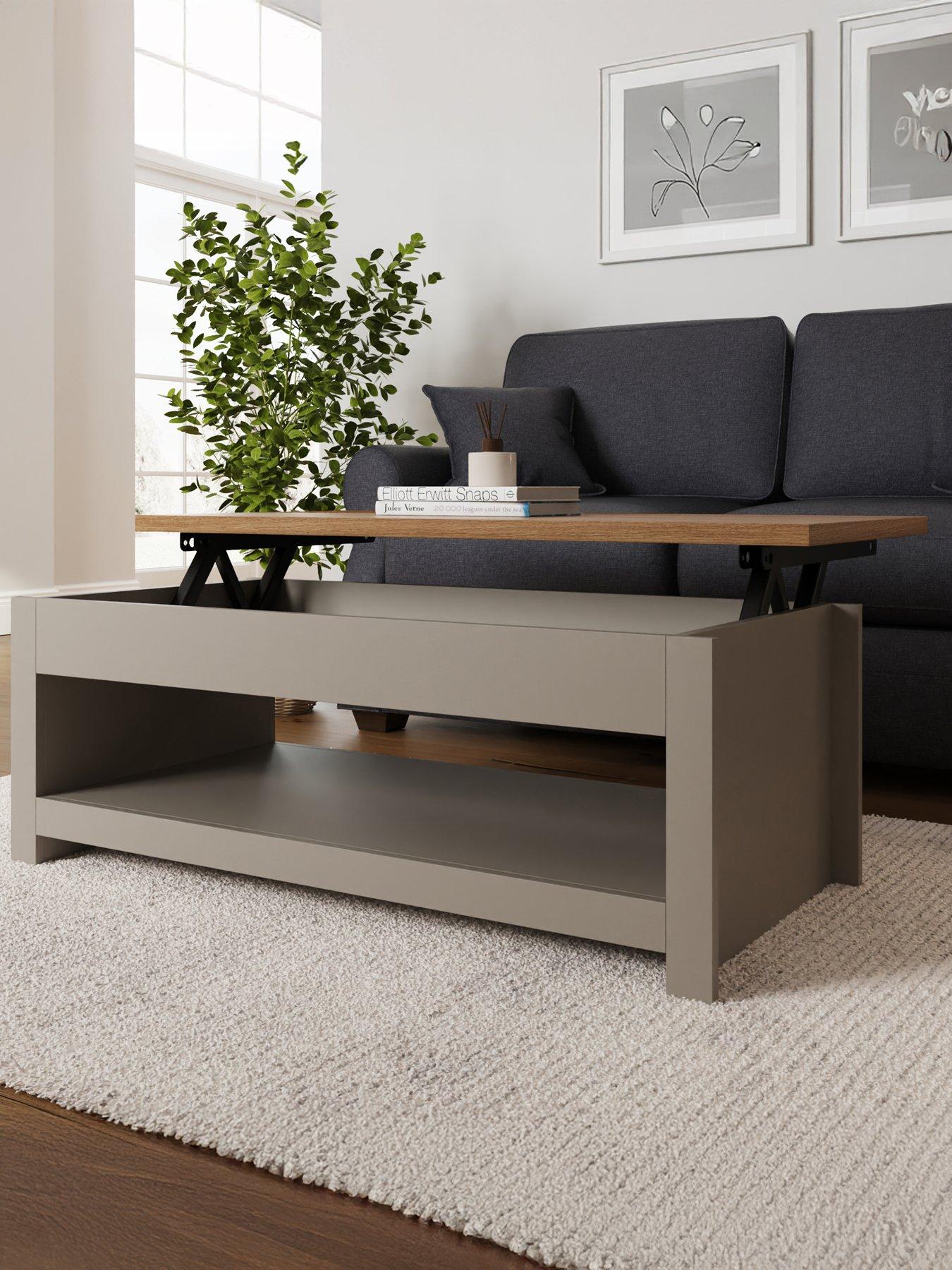 Image 1 of 5 of GFW Lancaster Lift Up Coffee Table - Grey/Oak