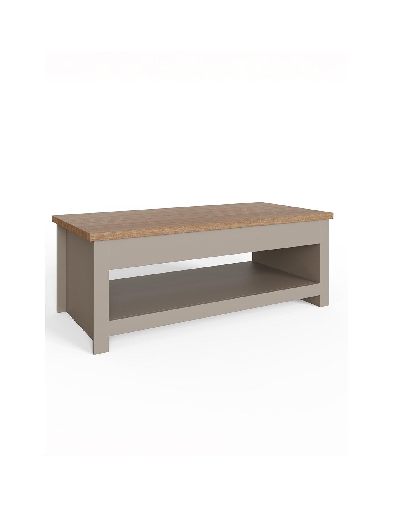Image 2 of 5 of GFW Lancaster Lift Up Coffee Table - Grey/Oak