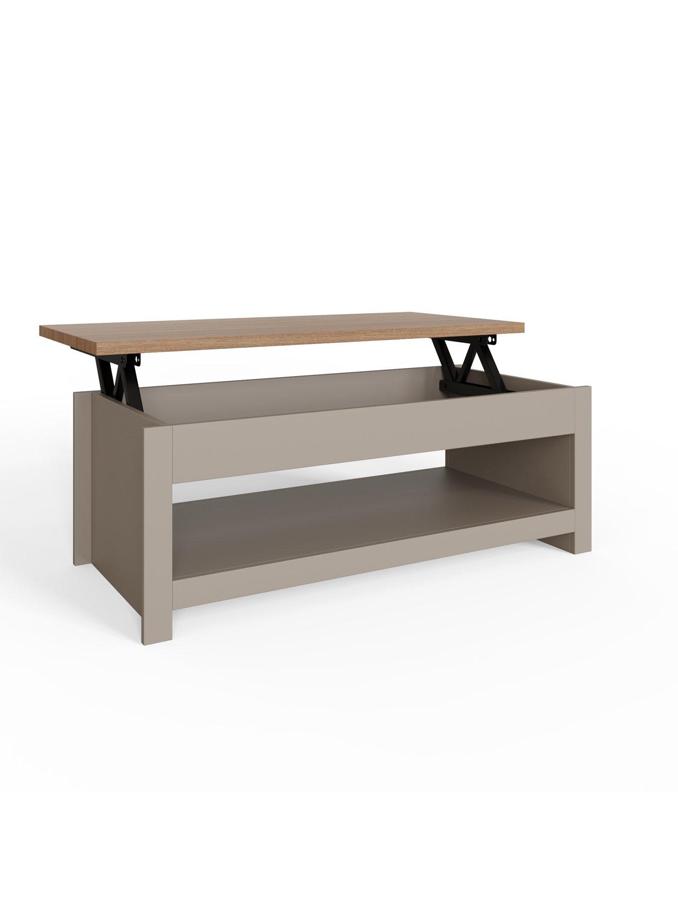 Image 3 of 5 of GFW Lancaster Lift Up Coffee Table - Grey/Oak