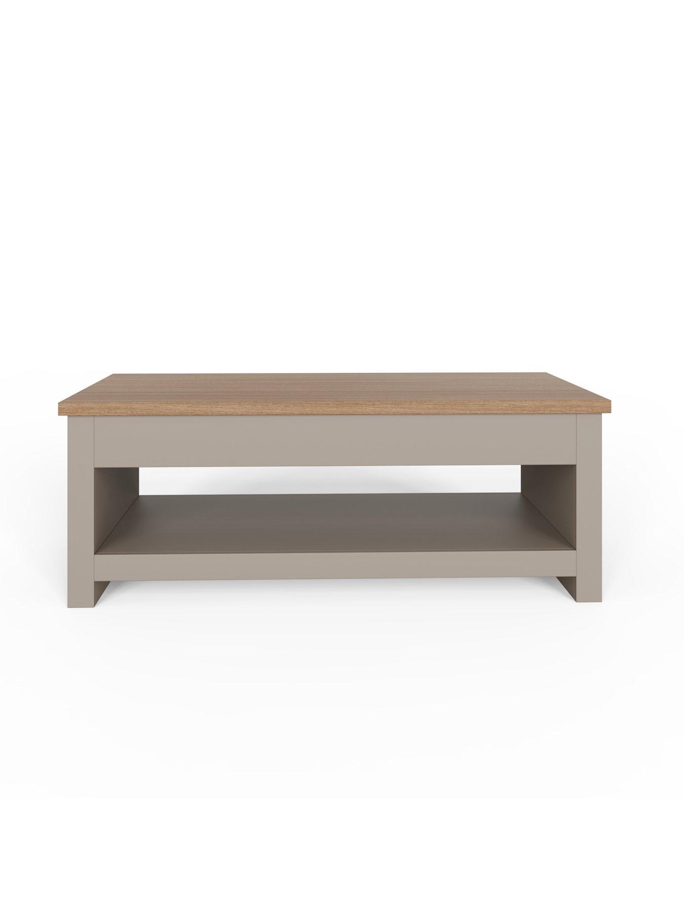 Image 4 of 5 of GFW Lancaster Lift Up Coffee Table - Grey/Oak