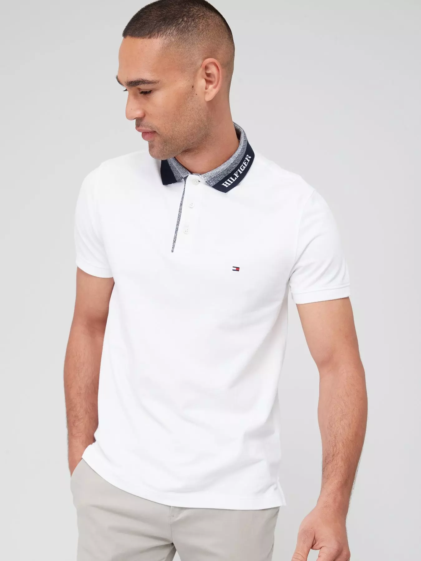 White, Tommy hilfiger, T-shirts & polos, Men