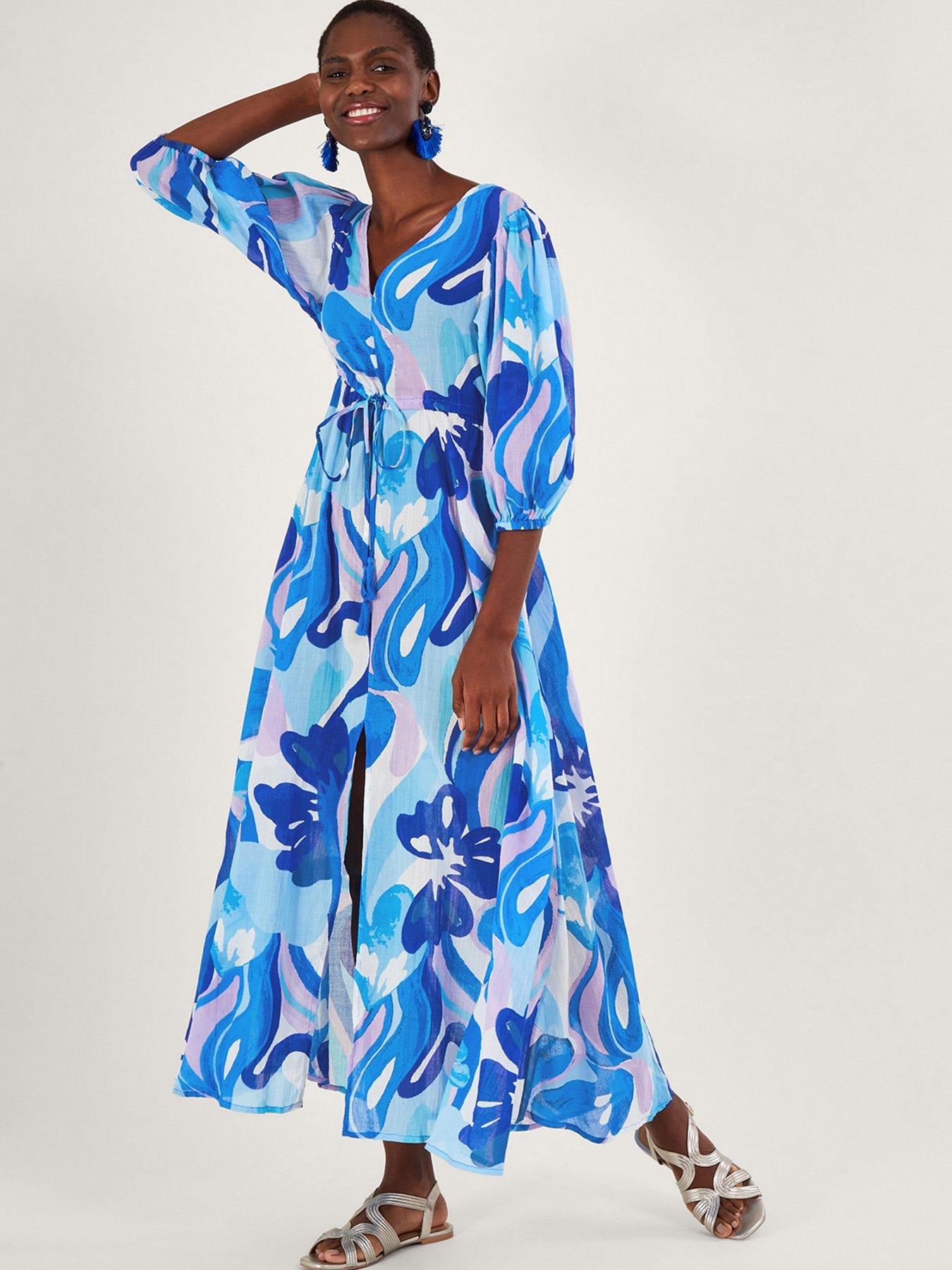 Monsoon long sleeve cheap maxi dress