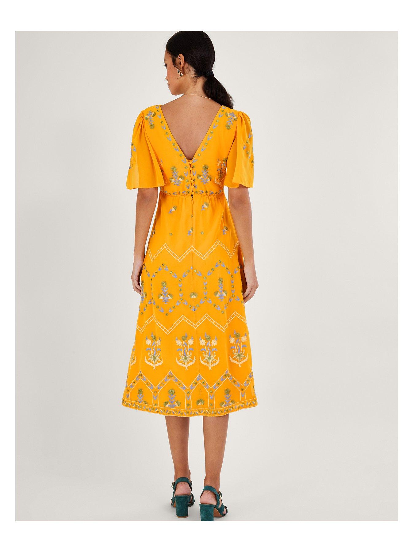 Monsoon mustard outlet dress