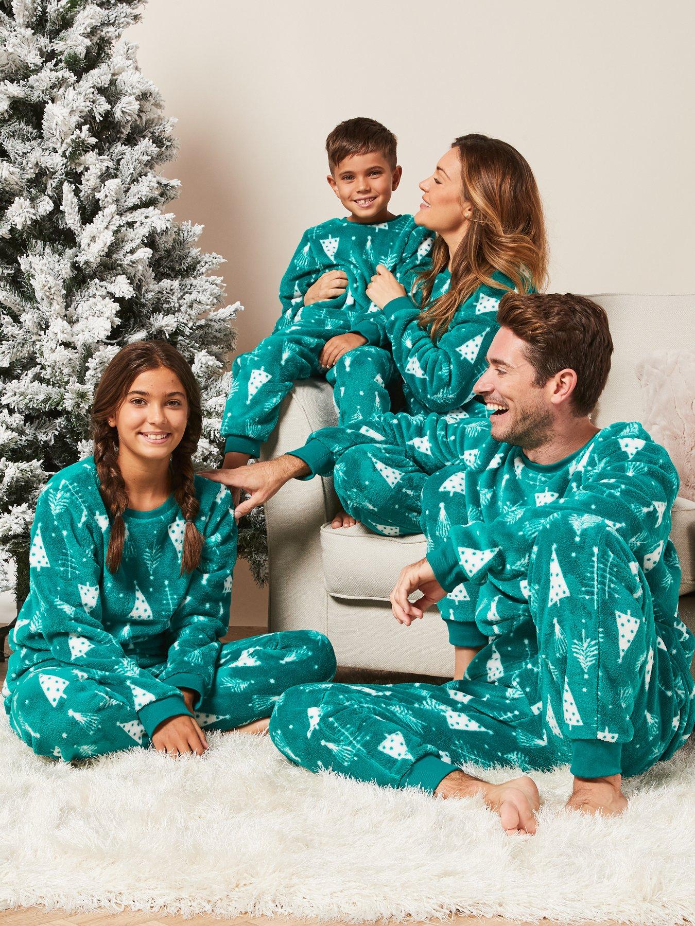 Fleece christmas store pajamas