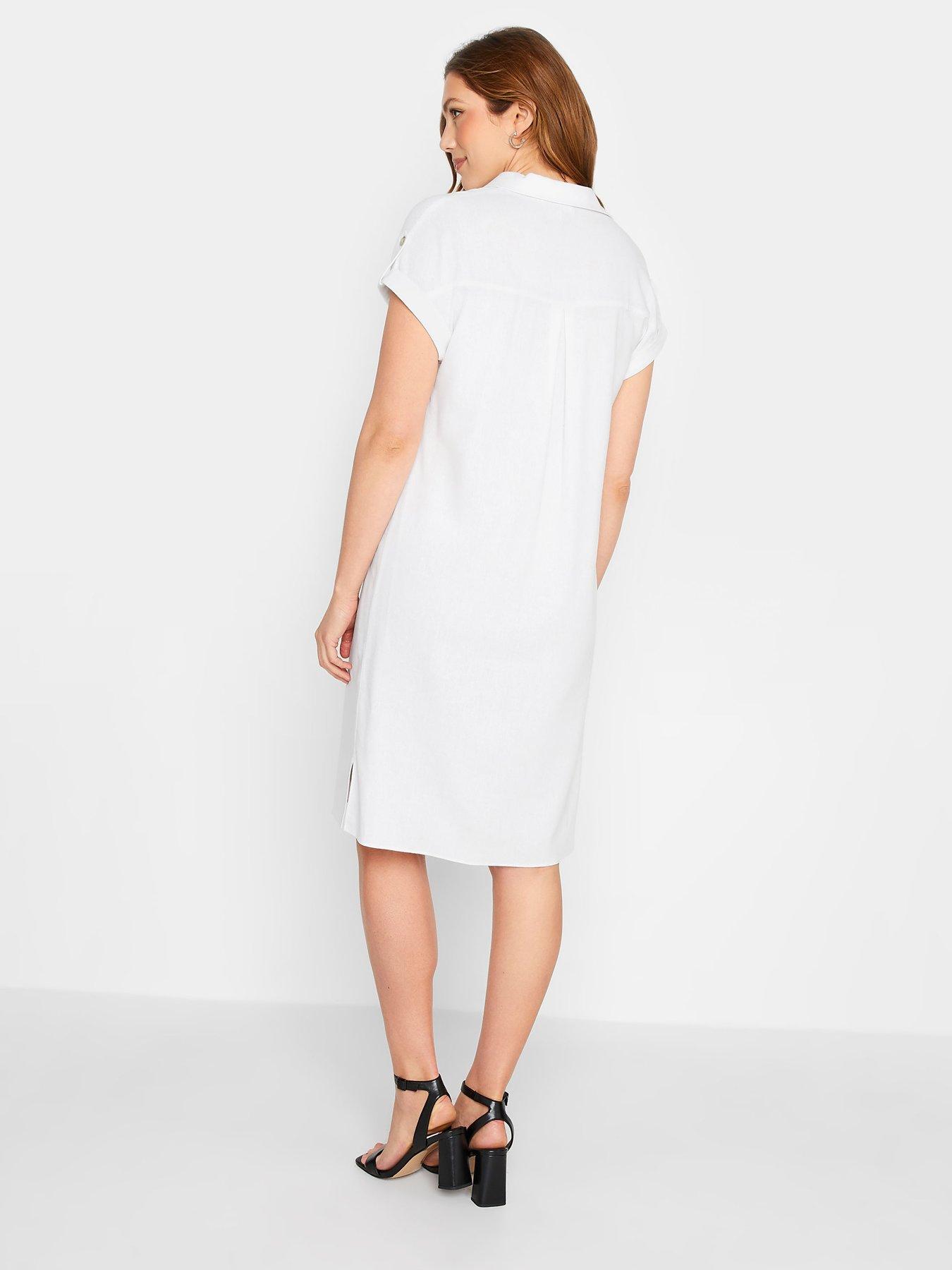 long-tall-sally-long-tall-sally-white-linen-button-through-dressstillFront