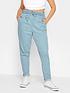 yours-yours-paperbag-waist-drawstring-mom-jean-light-bluefront