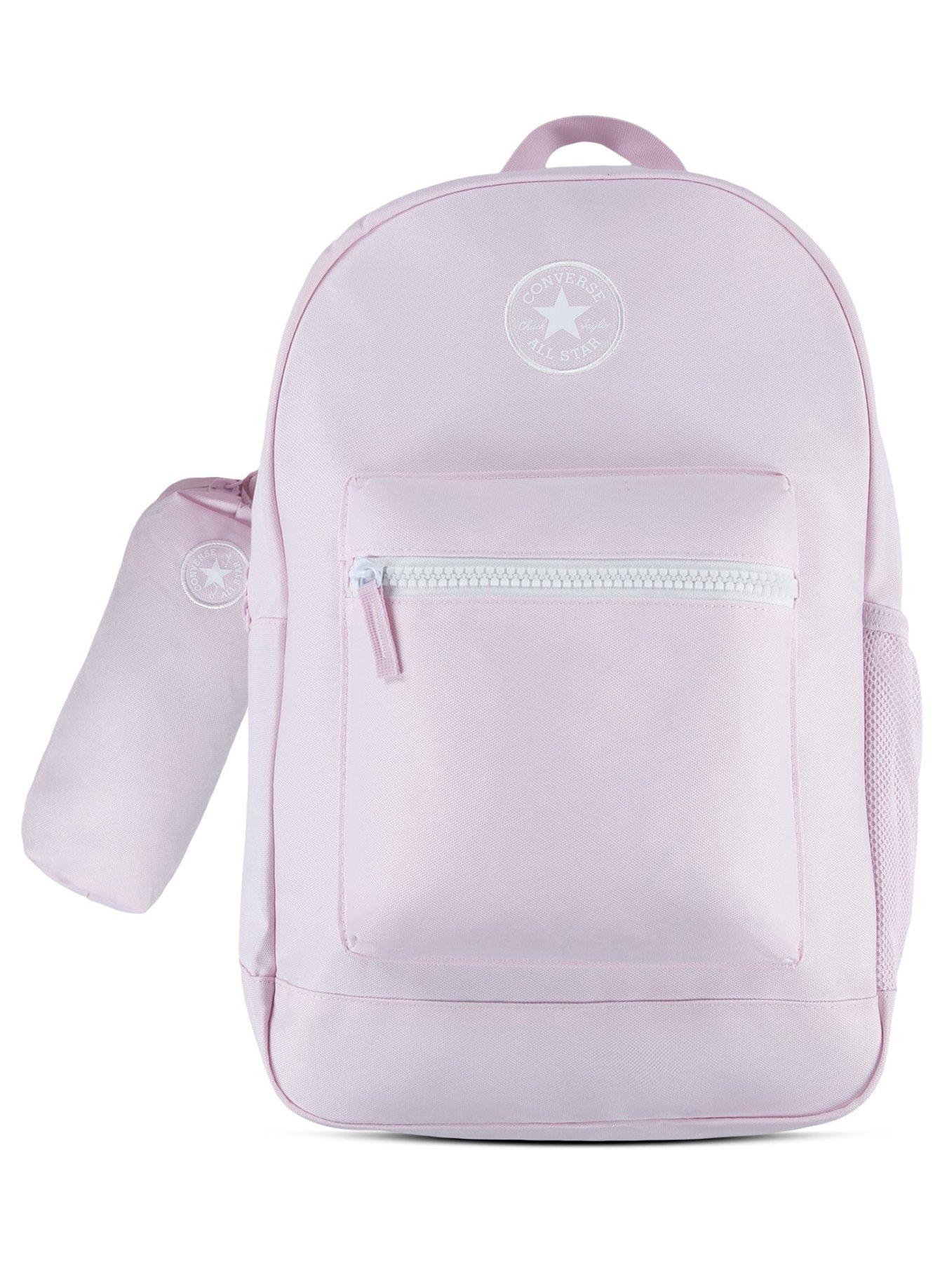 Image 1 of 4 of Converse Junior Girls Kids Chuck Patch Backpack &amp; Pencil Case - Pink