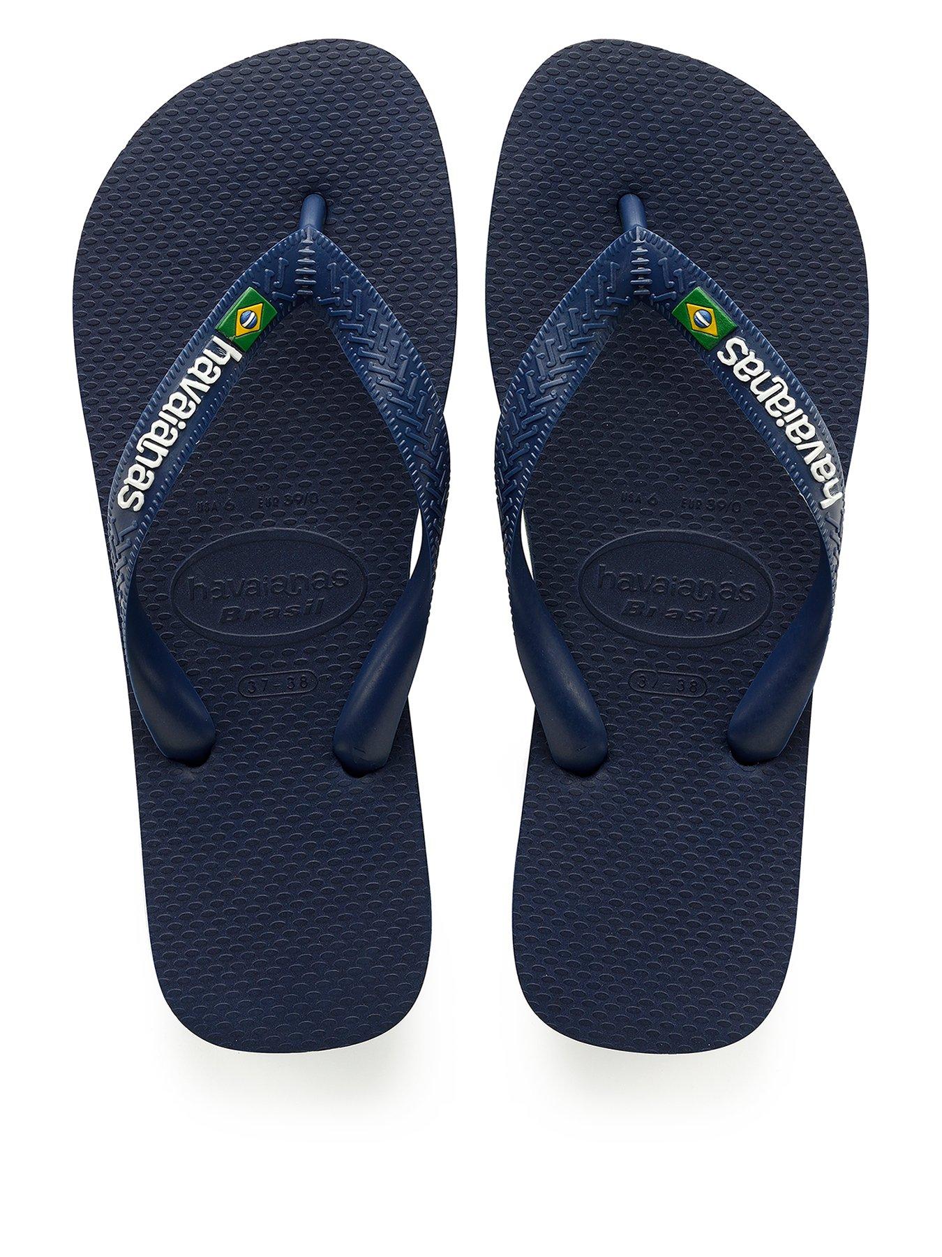 Havaianas Havaianas Men's Brasil Logo Flip Flop - Navy