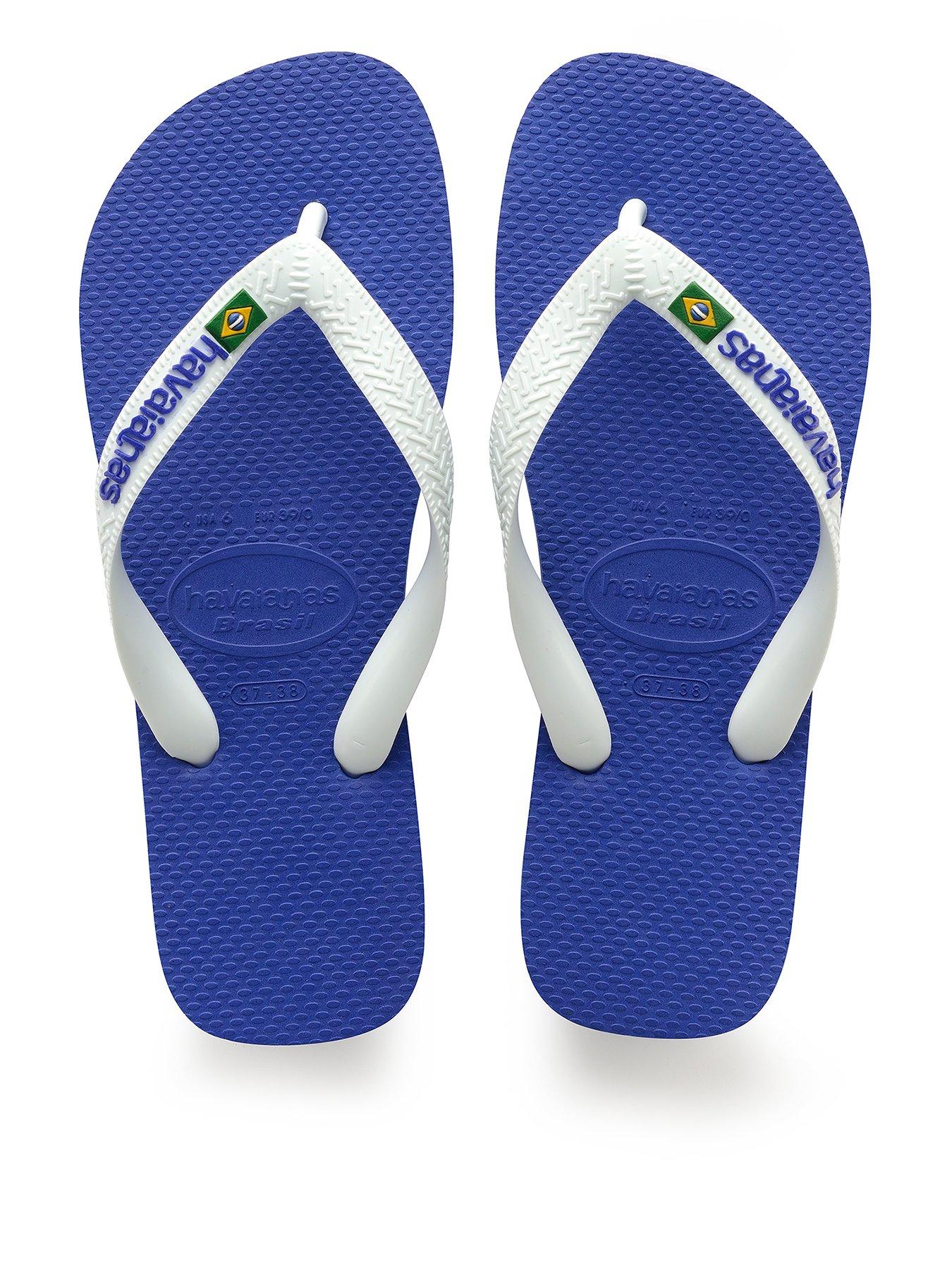 Havaianas Havaianas Men's Brasil Logo Flip Flop - Blue
