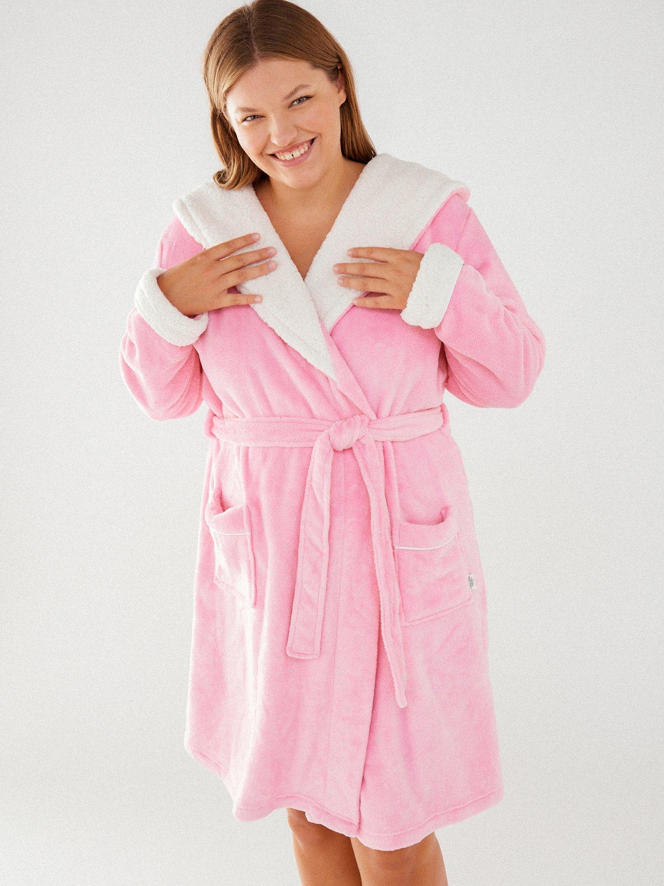 CHELSEA PEERS Curve Fluffy Dressing Gown Pink Very Ireland