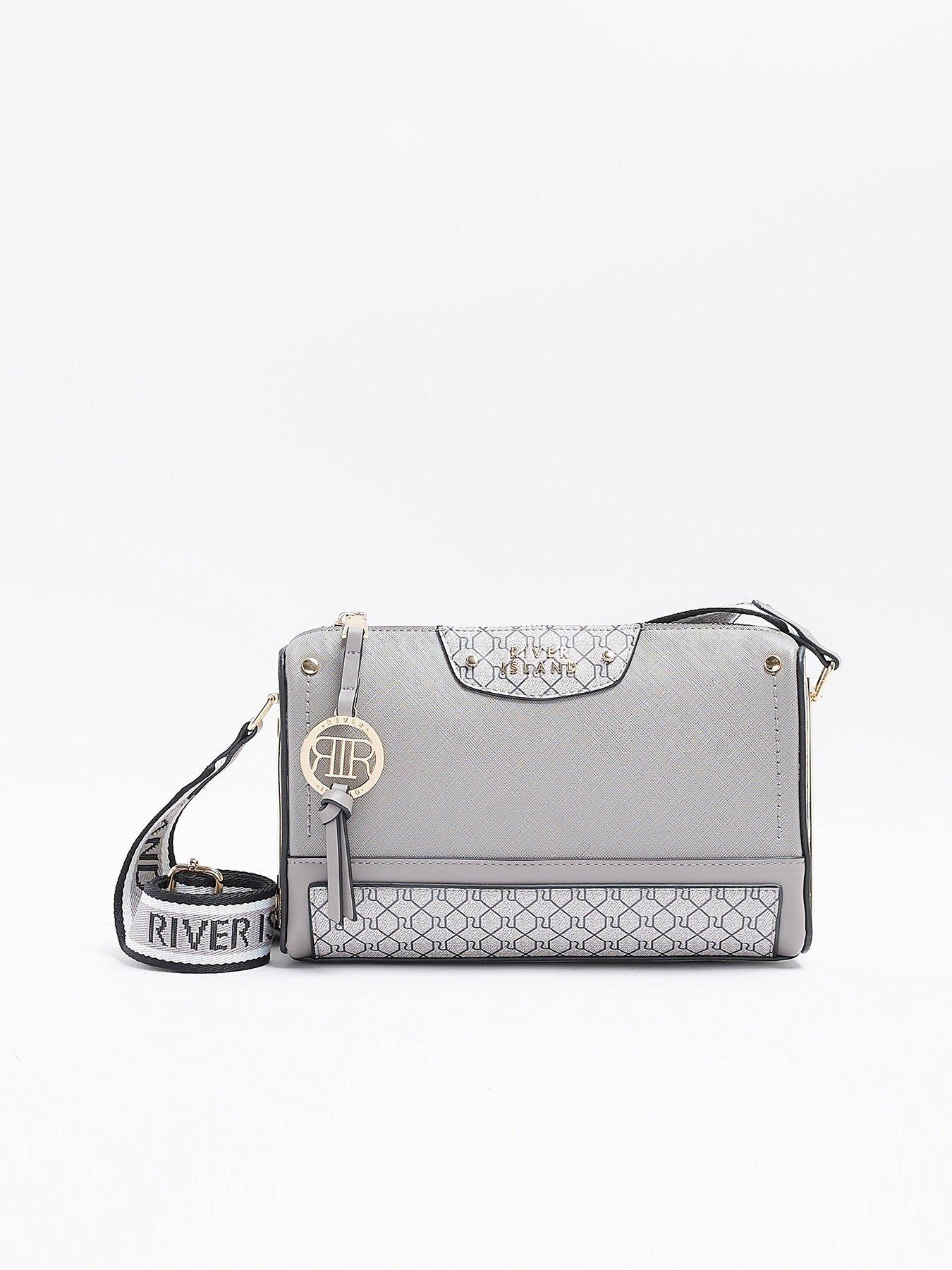 River island grey cross body bag hot sale