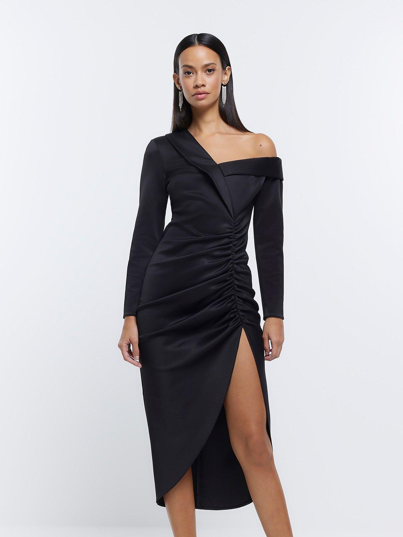 New York One Shoulder Ruched Bodycon Mini Dress • Shop American