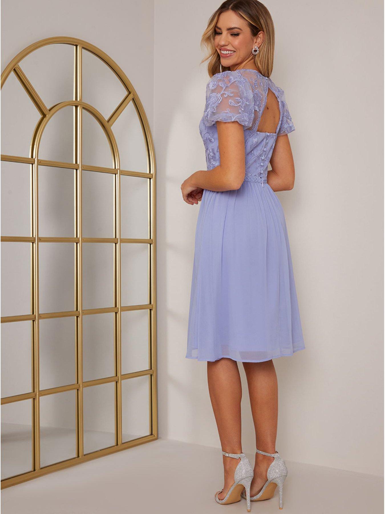 Chi chi london outlet cornflower blue dress