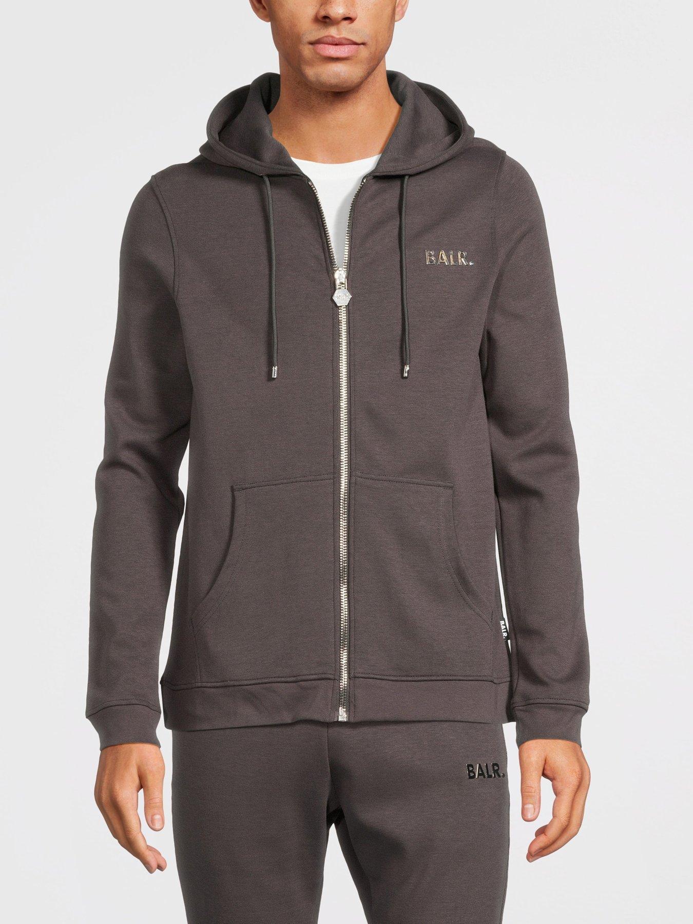 Q Series Straight Zip Through Hoodie Dark Grey