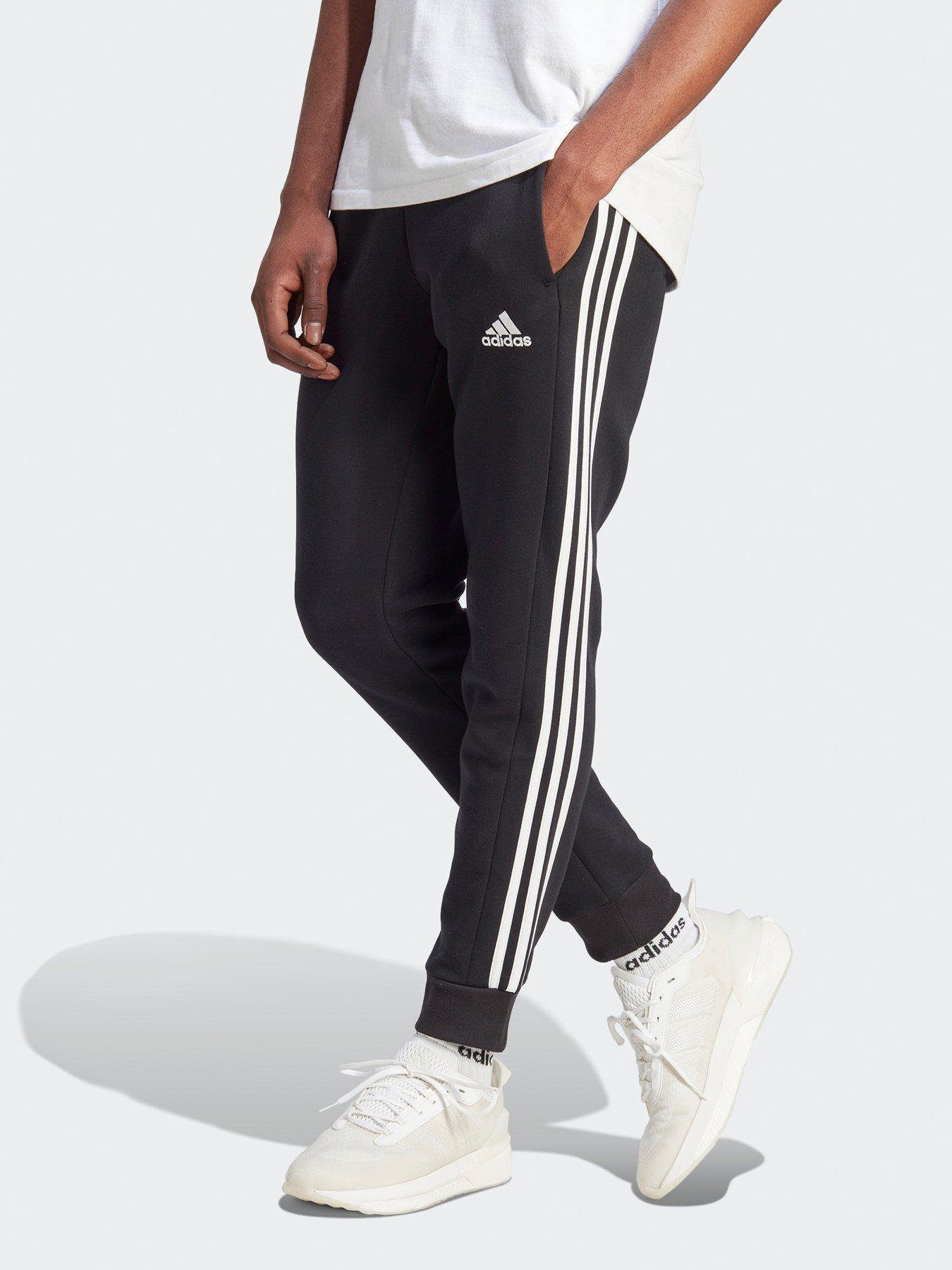 Adidas Men 3S Fleece TC Pants Black Tapered Jogger Casual Sweat