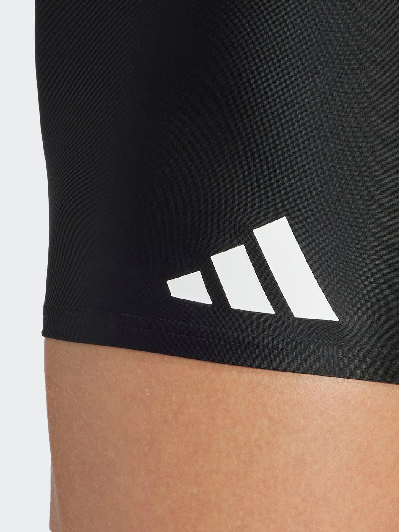 adidas-mens-solid-boxer-swim-short-blackwhiteoutfit