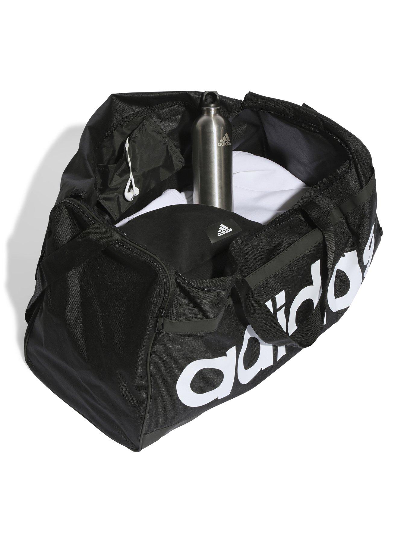 adidas-sportswear-mens-linear-duffel-bag-large-blackwhiteoutfit