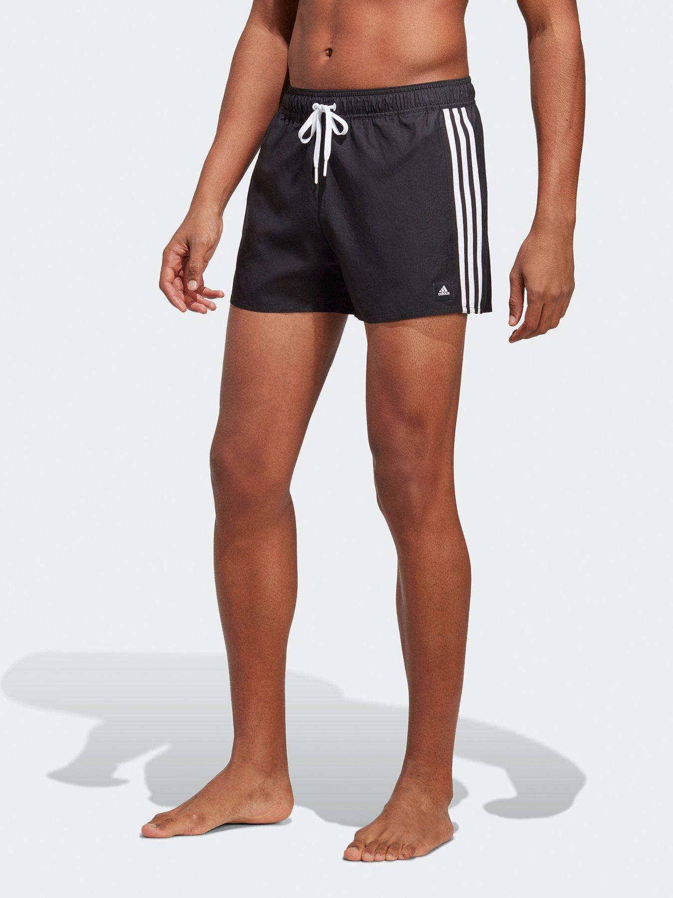 adidas-plus-size-3stripe-shorts-blackwhite