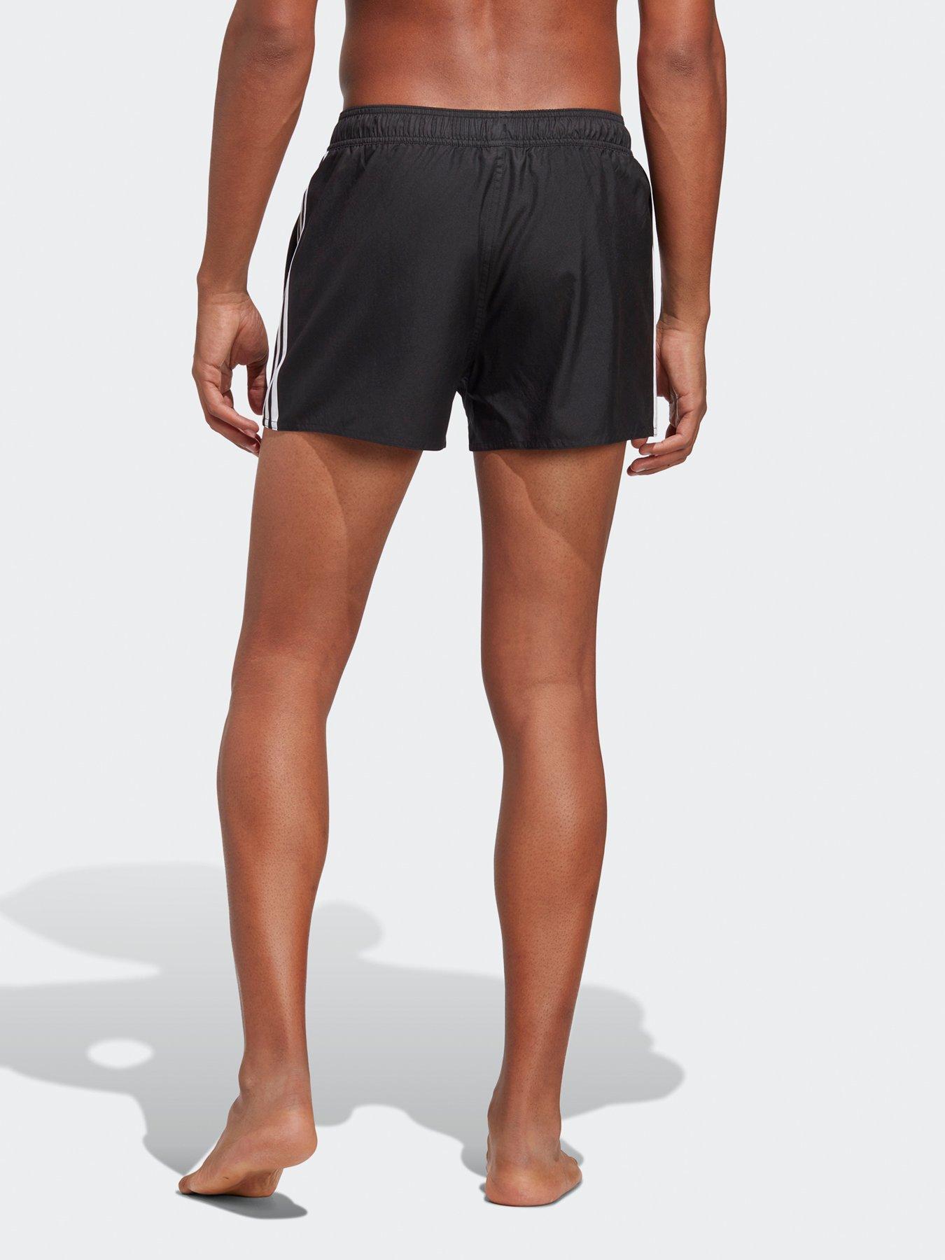 adidas-plus-size-3stripe-shorts-blackwhitestillFront