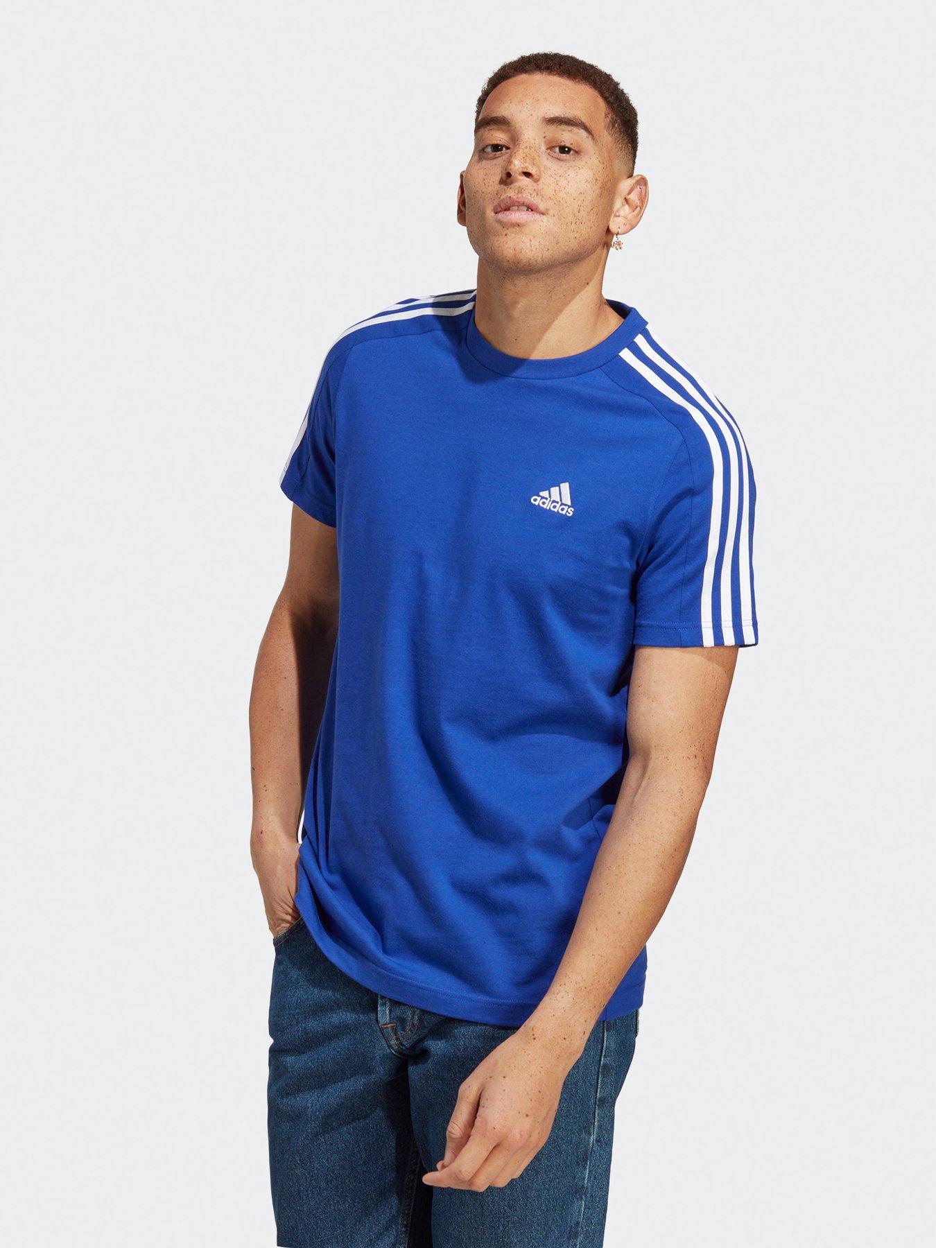 adidas-sportswear-mens-essentials-3-stripe-short-sleeve-t-shirt-blue