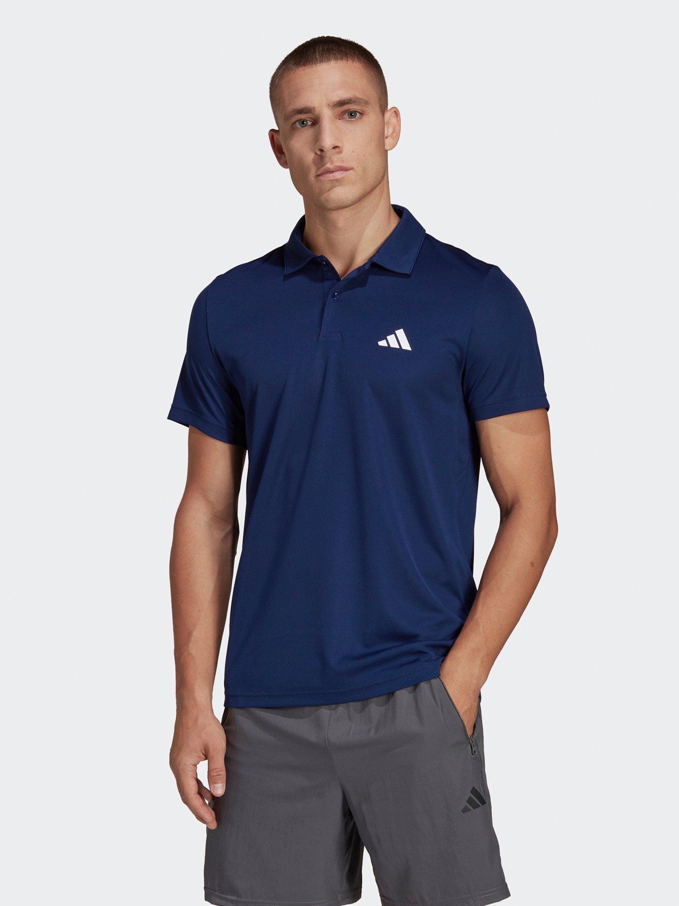 Navy blue adidas sales polo shirt