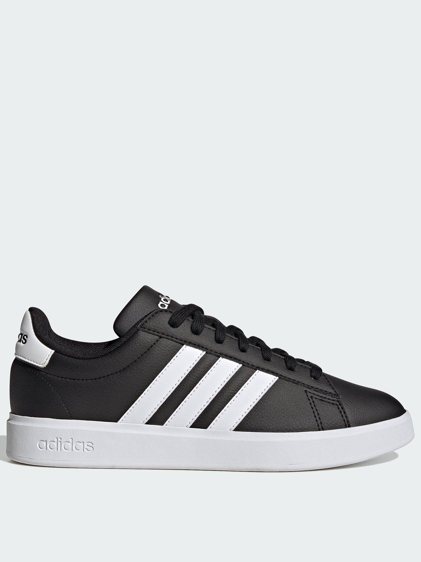 adidas-sportswear-mens-grand-court-trainers-blackfront