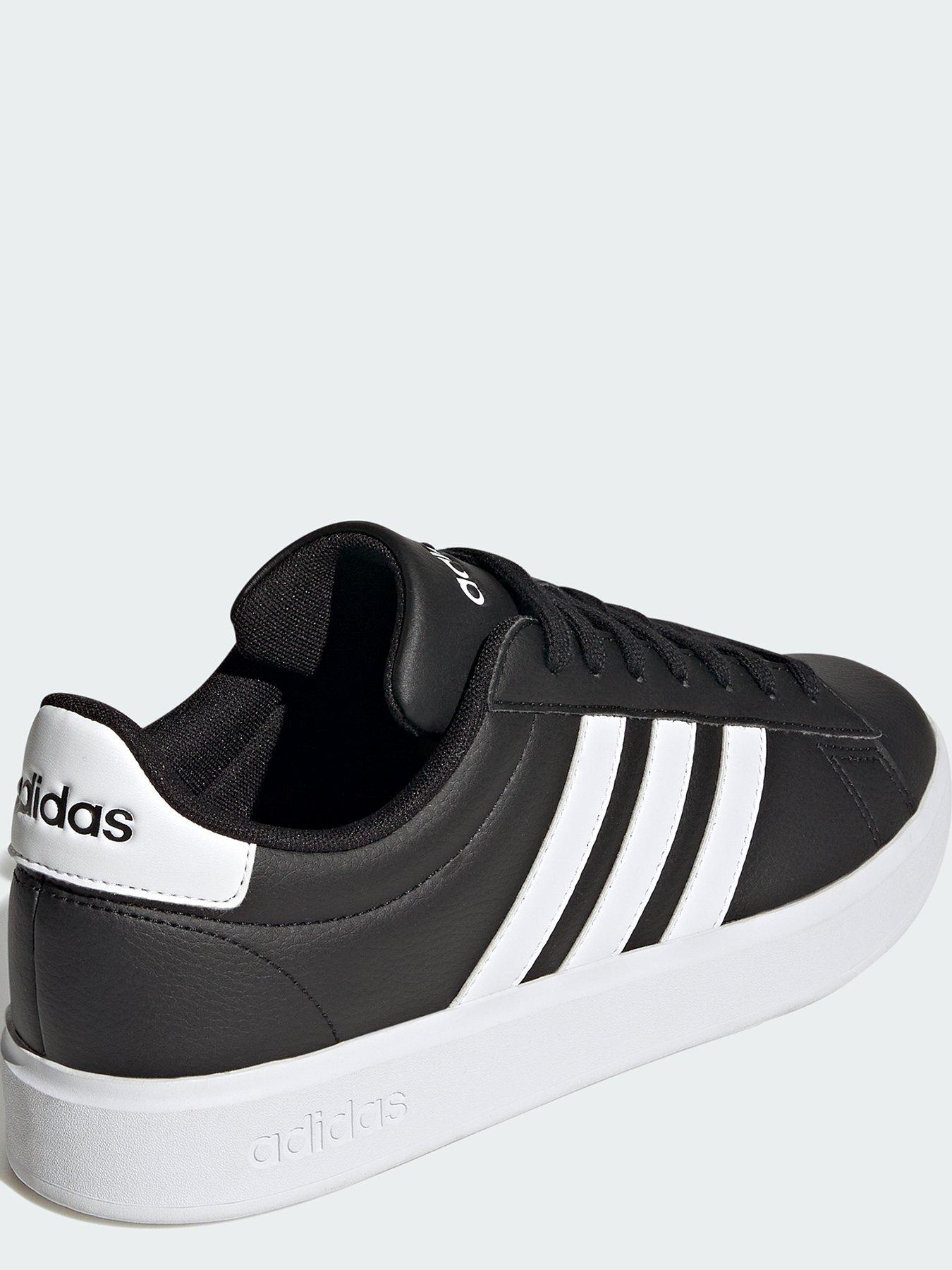 adidas-sportswear-mens-grand-court-trainers-blackstillFront