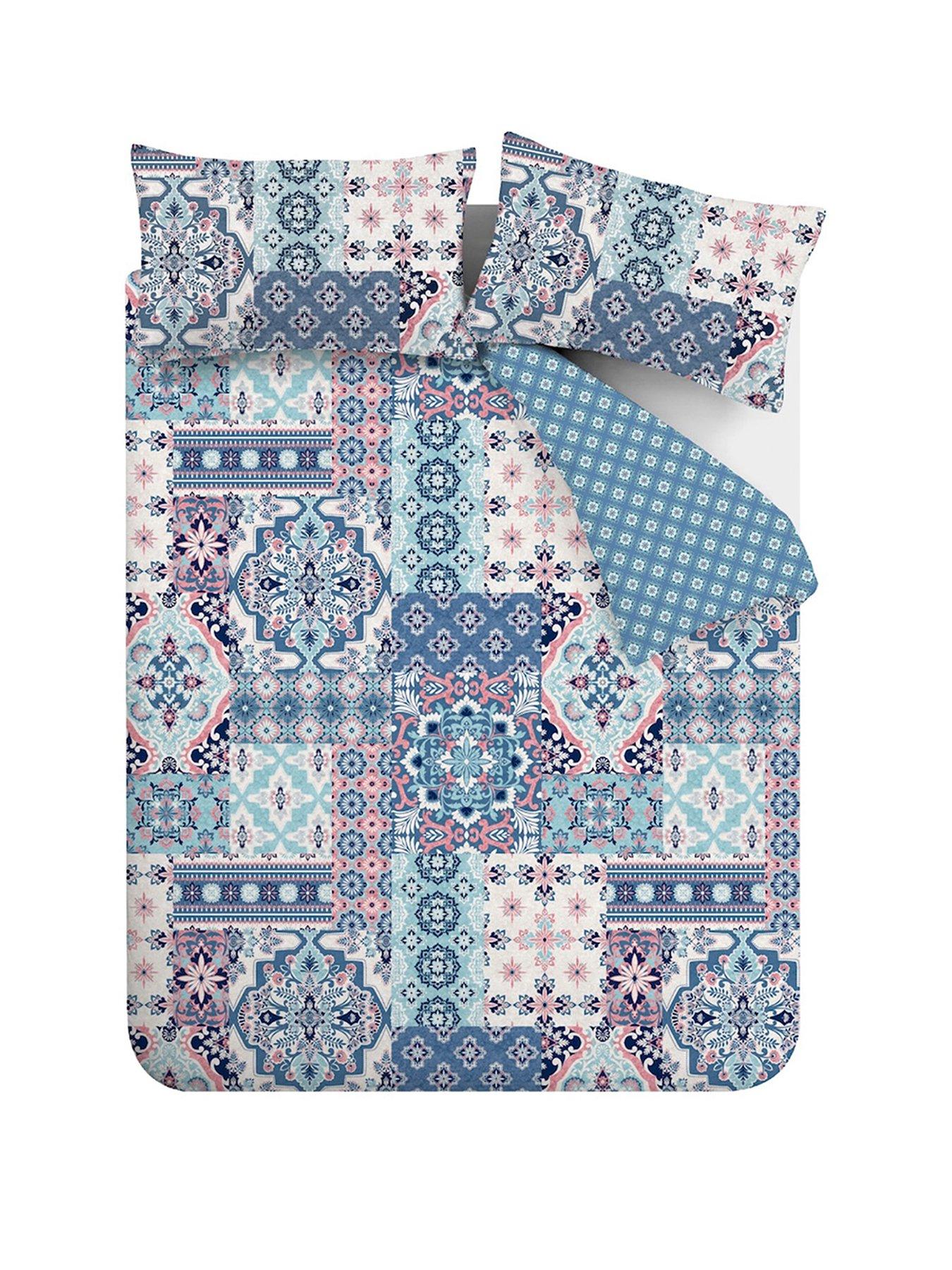 catherine-lansfield-boho-patchwork-duvet-cover-set-bluestillFront