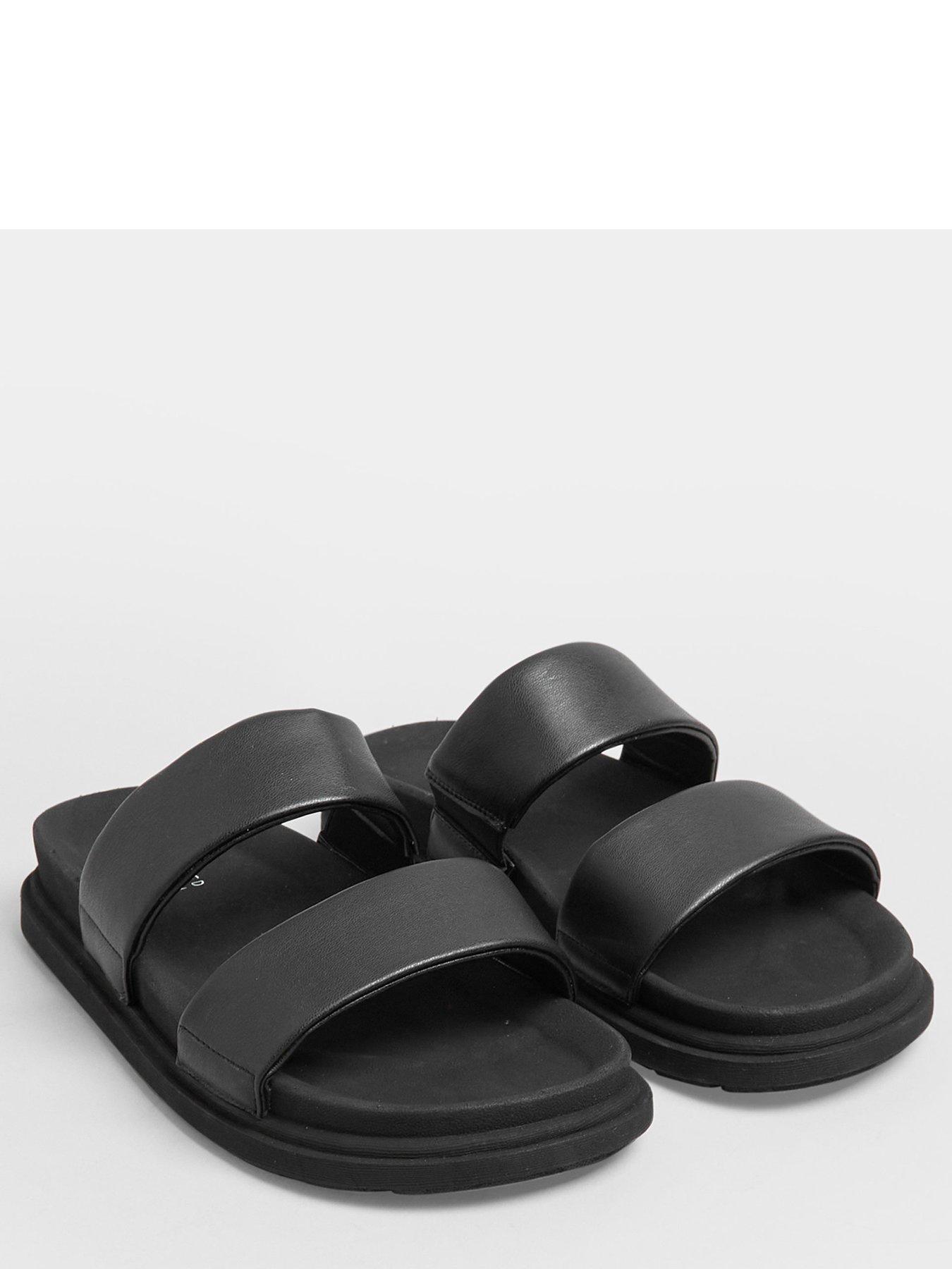 yours-yours-exrta-wide-fit-two-strap-colour-drench-cleated-sandal-blackback