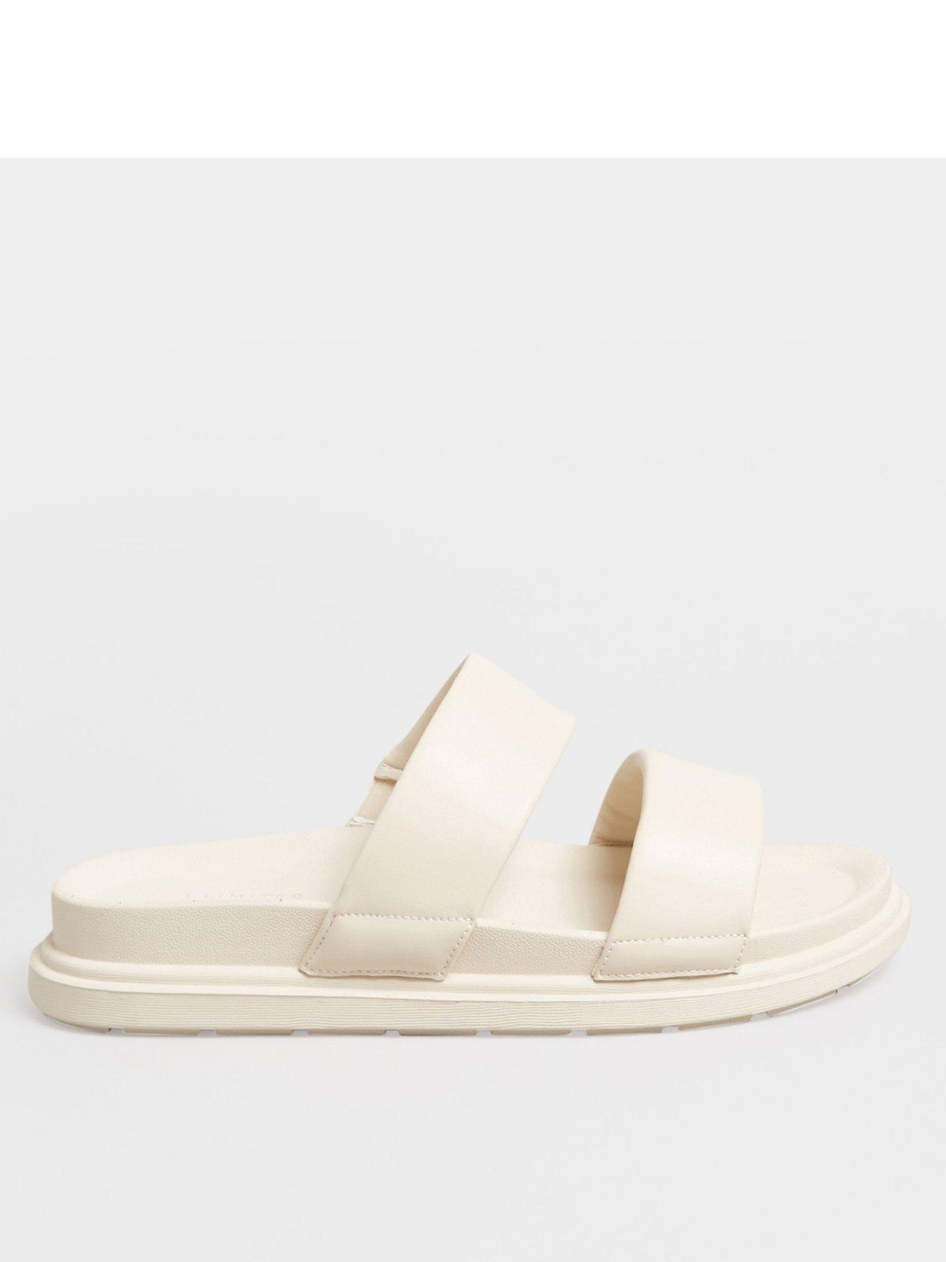 Yours Yours Extra Wide Fit Two Strap Colour Drench Cleated Sandal White Very Ireland