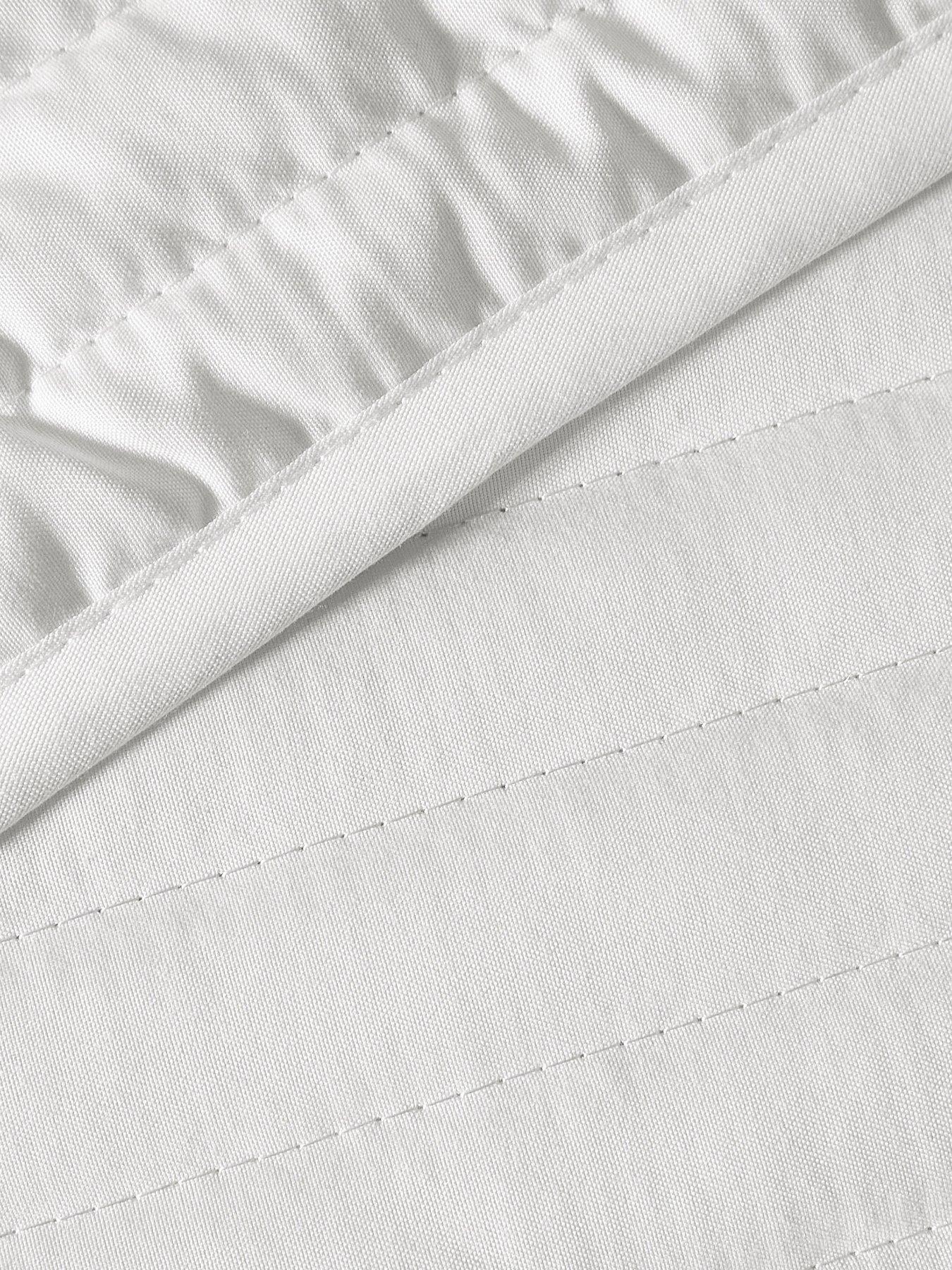 Image 3 of 4 of Bianca Quilted Lines Bedspread Throw in White